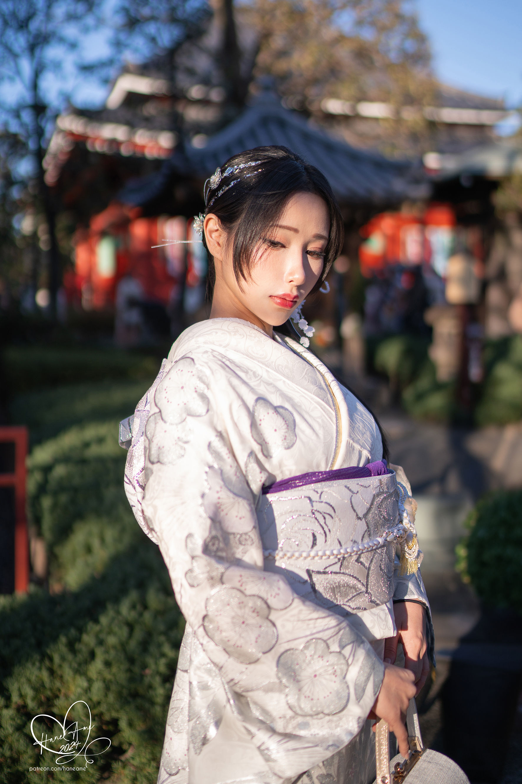 Hane Ame 雨波写真 - Original 2024 New year Silver Kimono/(30P)