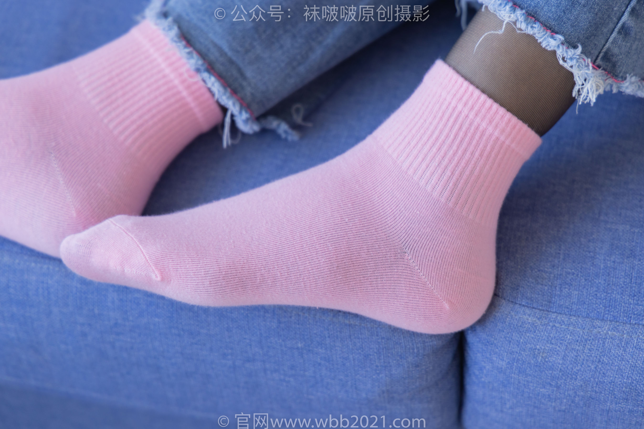 BoBoSocks袜啵啵 No.317 小甜豆 -运动鞋、可拆卸牛仔裤、粉色棉袜、黑丝、裤里丝/(140P)