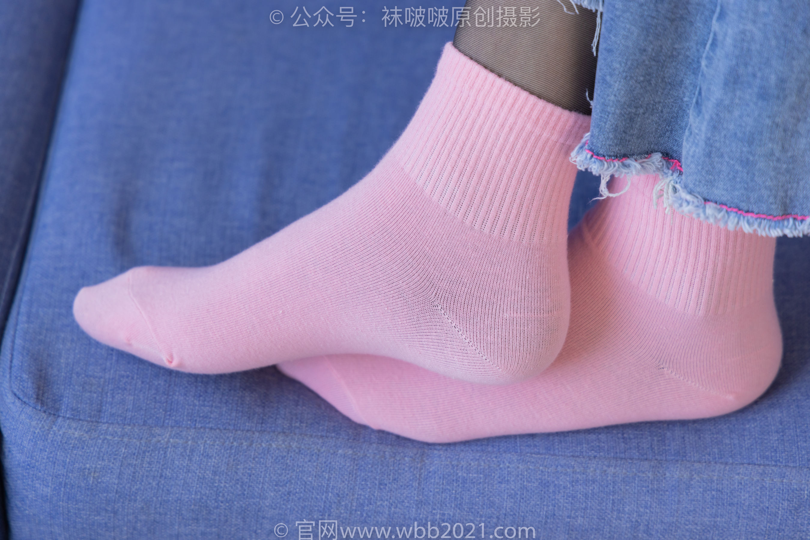 BoBoSocks袜啵啵 No.317 小甜豆 -运动鞋、可拆卸牛仔裤、粉色棉袜、黑丝、裤里丝/(140P)