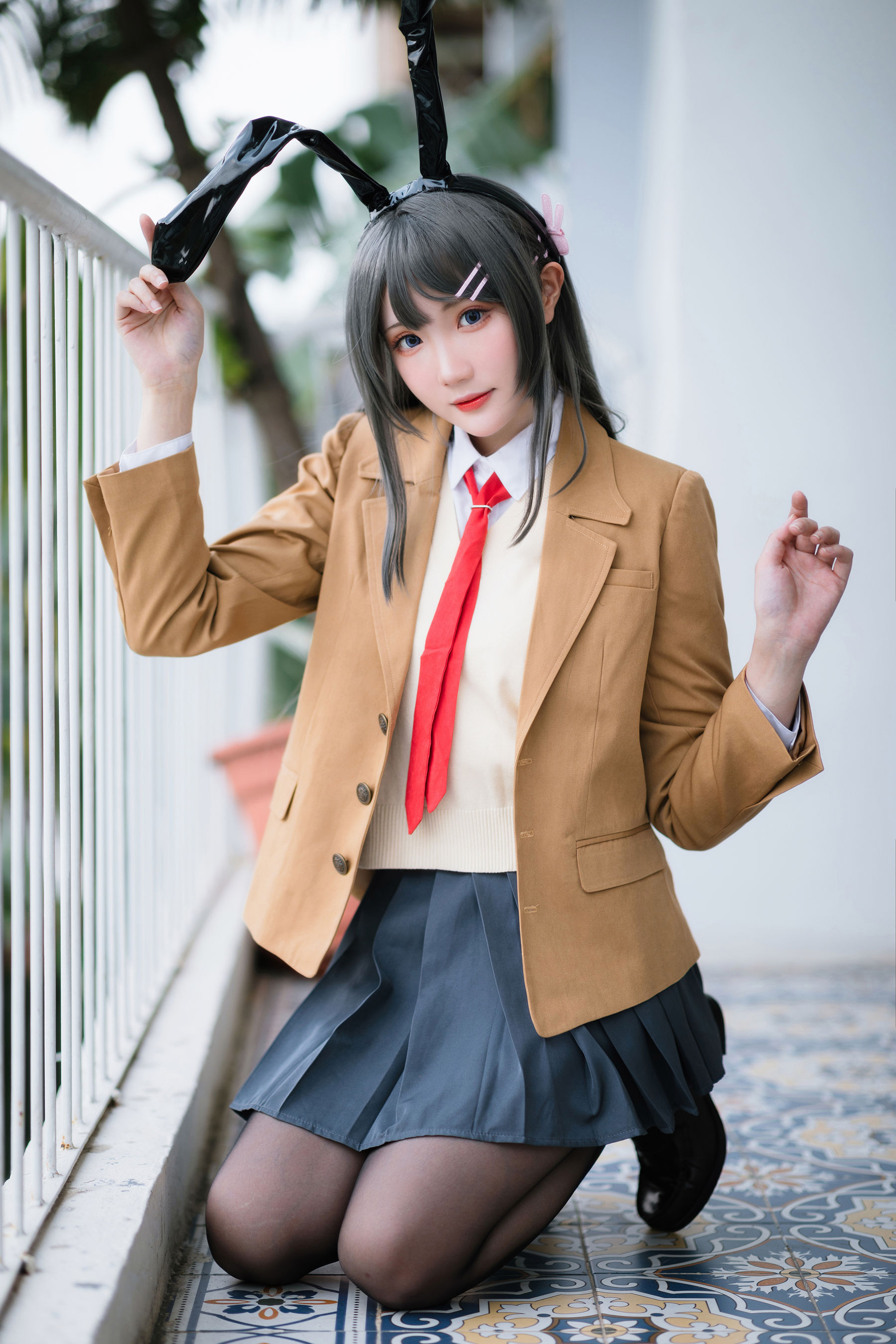 Coser 瓜希酱 福利 - 樱岛麻衣 校服/(20P)