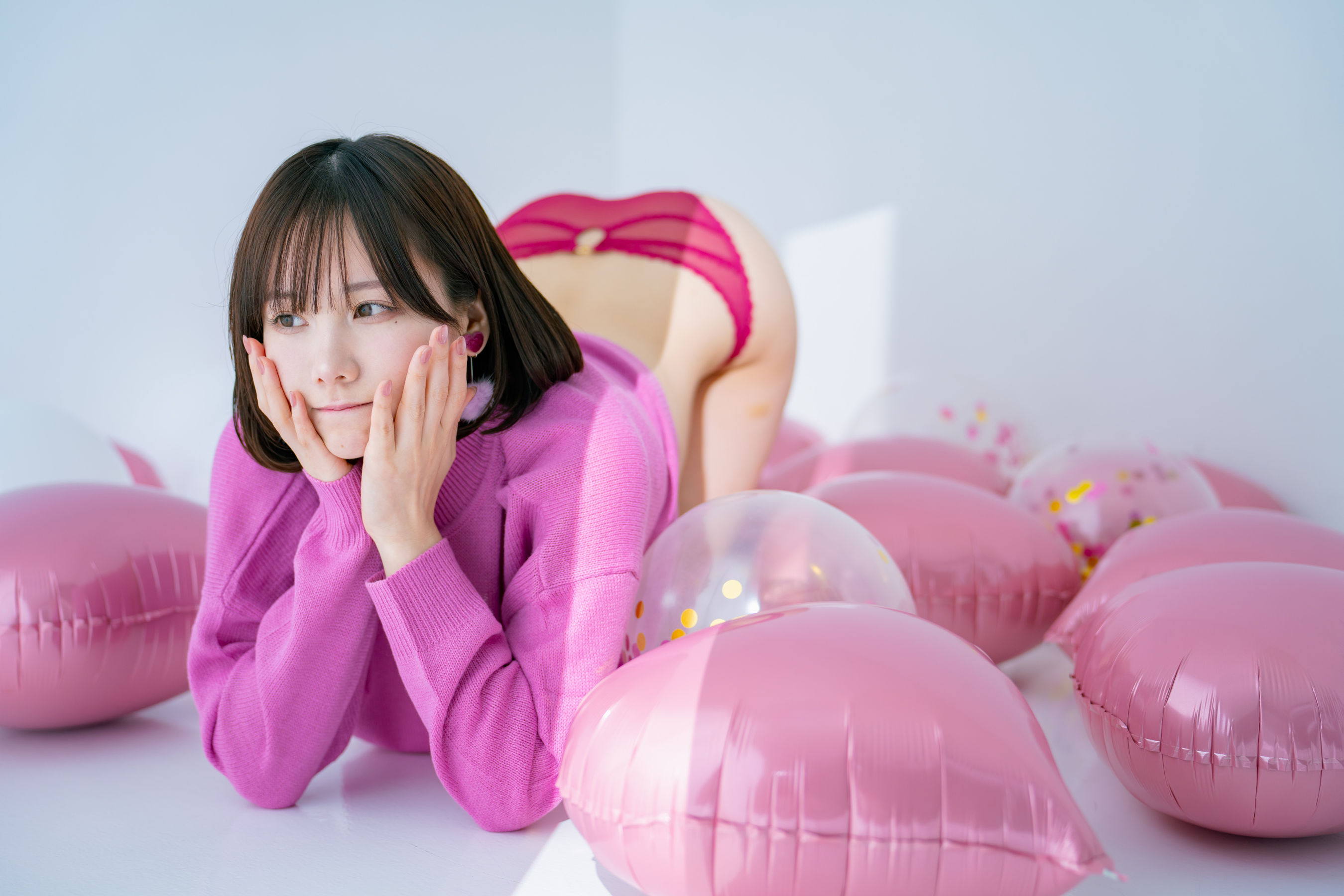 日本甜美COSER けんけん [fantia] 2024.02 写真 バレンタイン 撮影PINK/(43P)