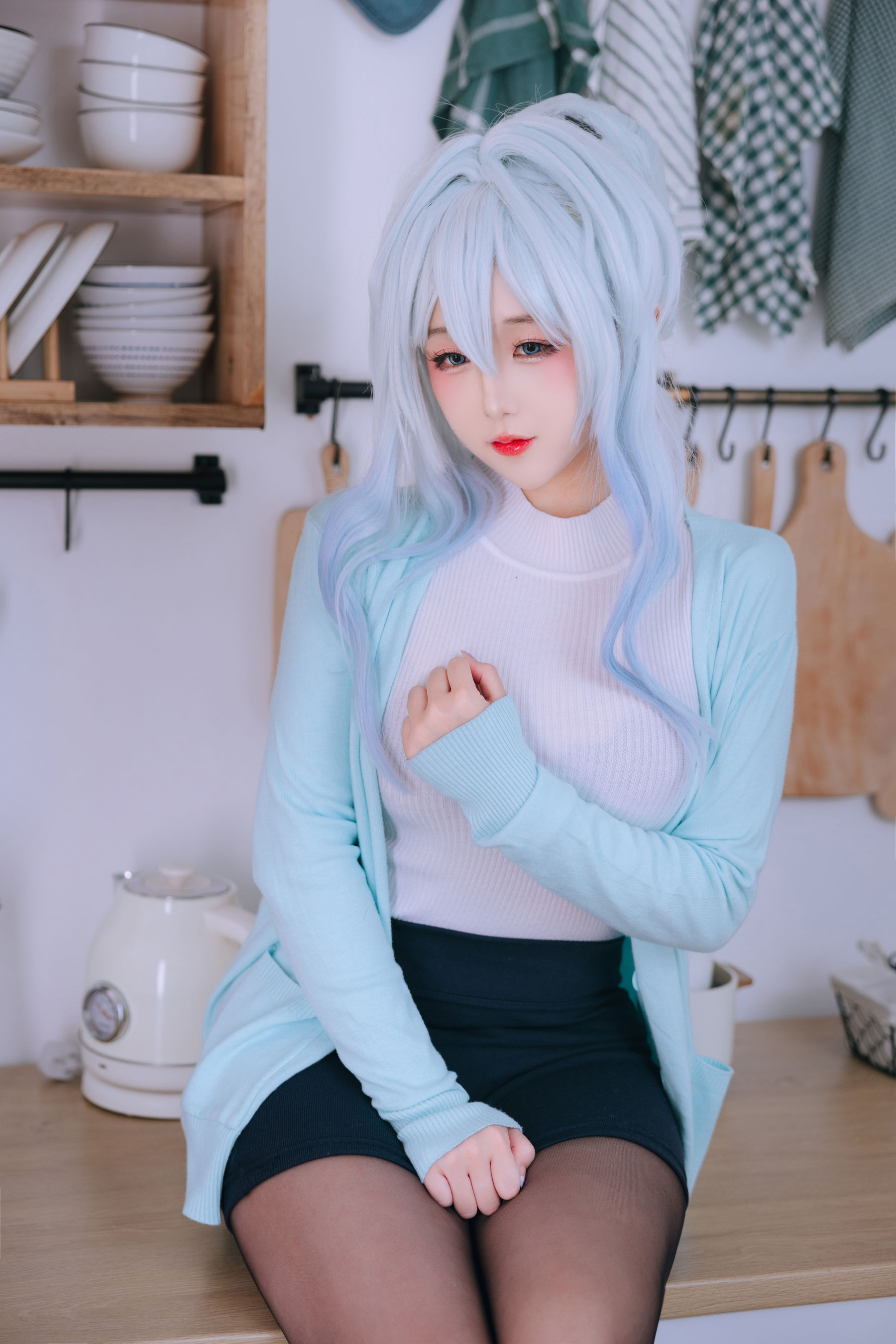 Cosplay 日奈娇 - 未亡人雪女/(137P)