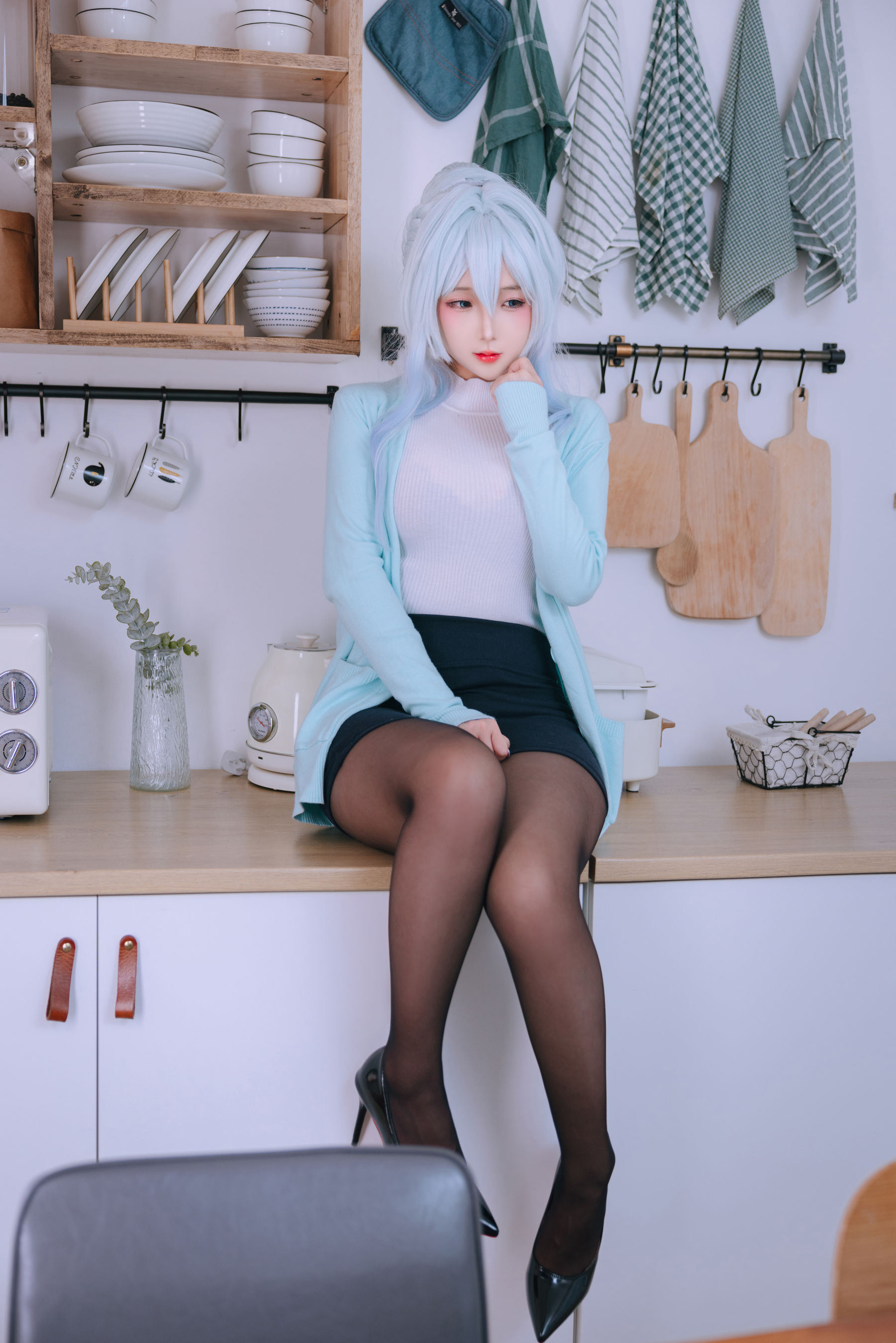 Cosplay 日奈娇 - 未亡人雪女/(137P)