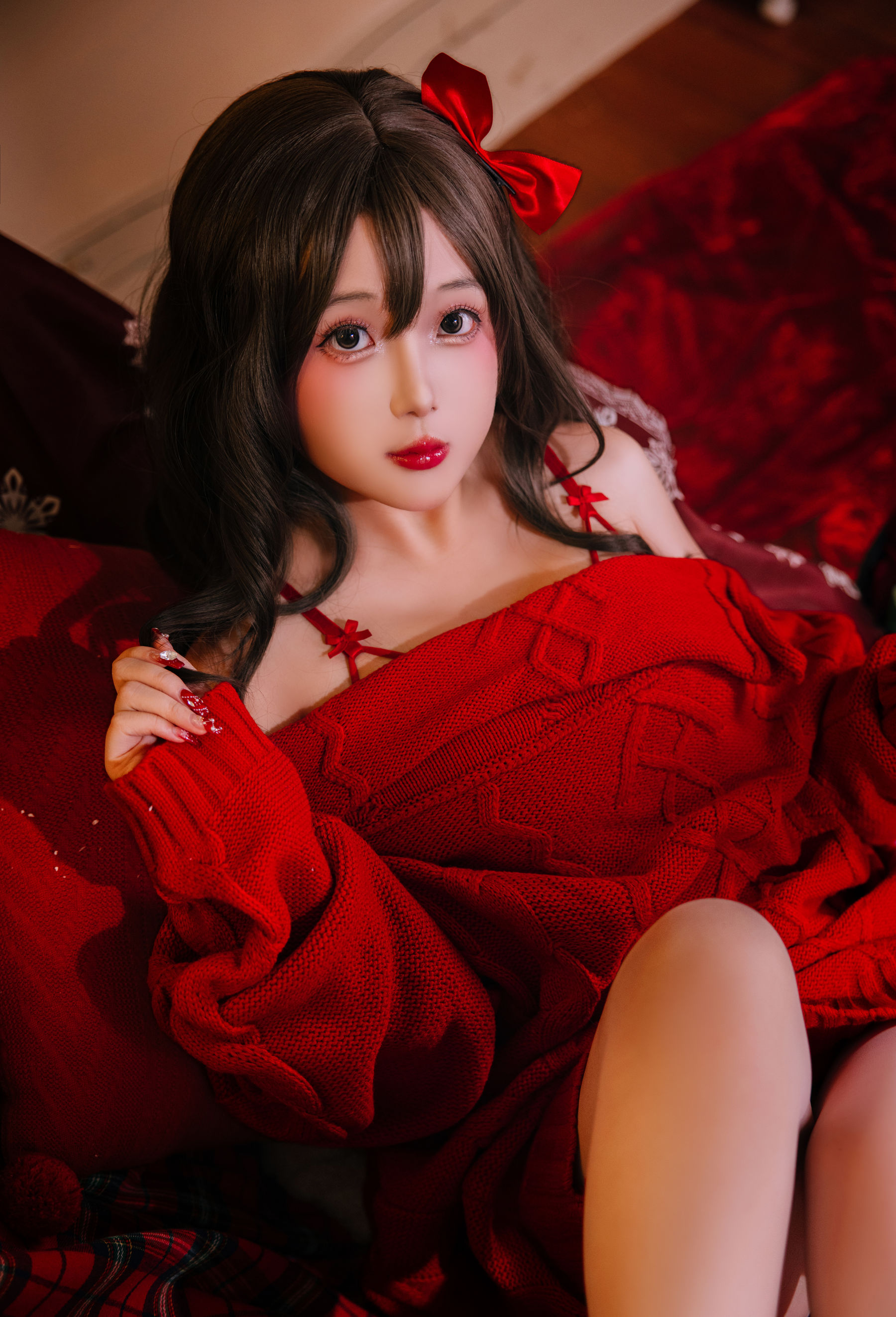 Cosplay 日奈娇 - 圣诞毛衣/(97P)