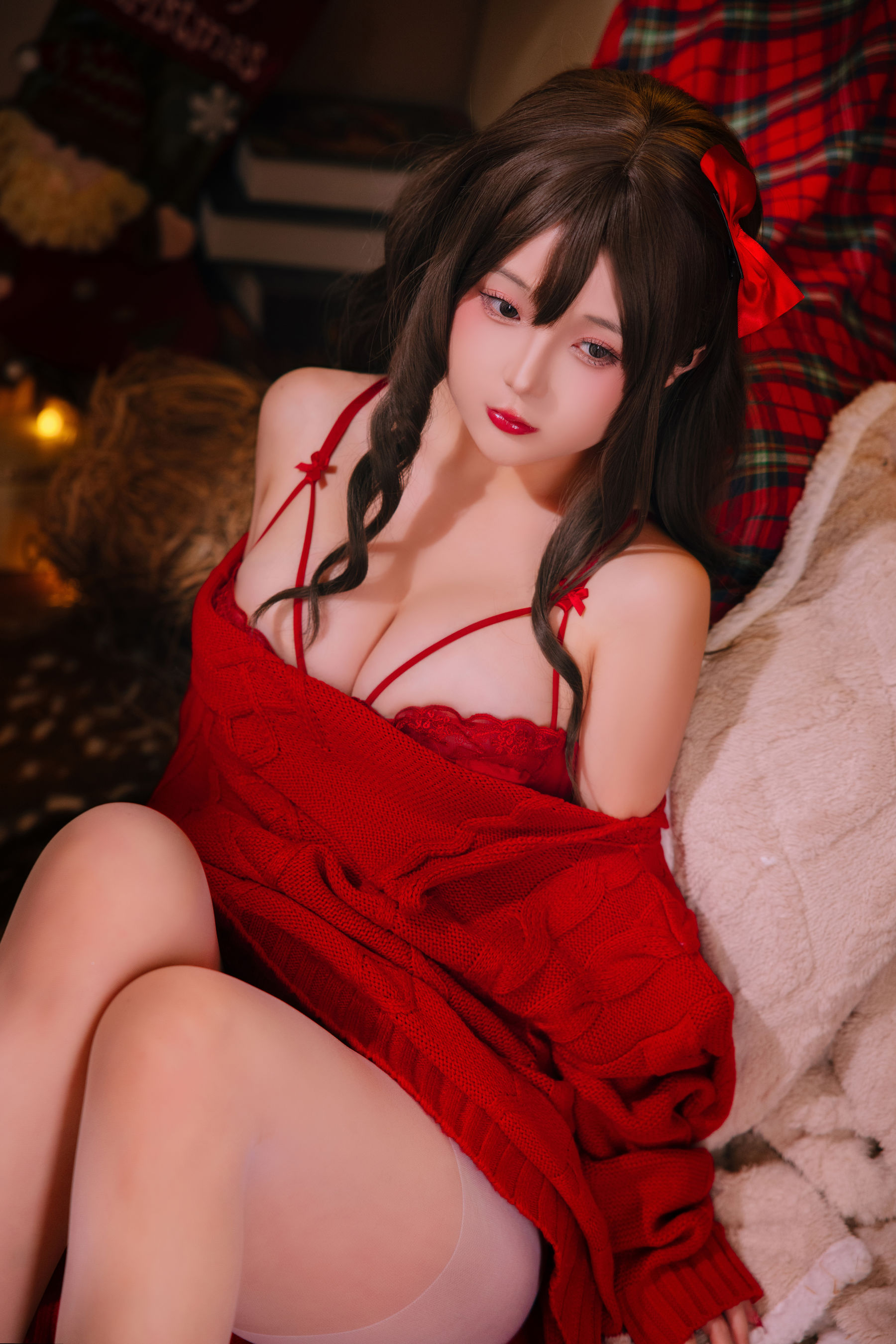 Cosplay 日奈娇 - 圣诞毛衣/(97P)