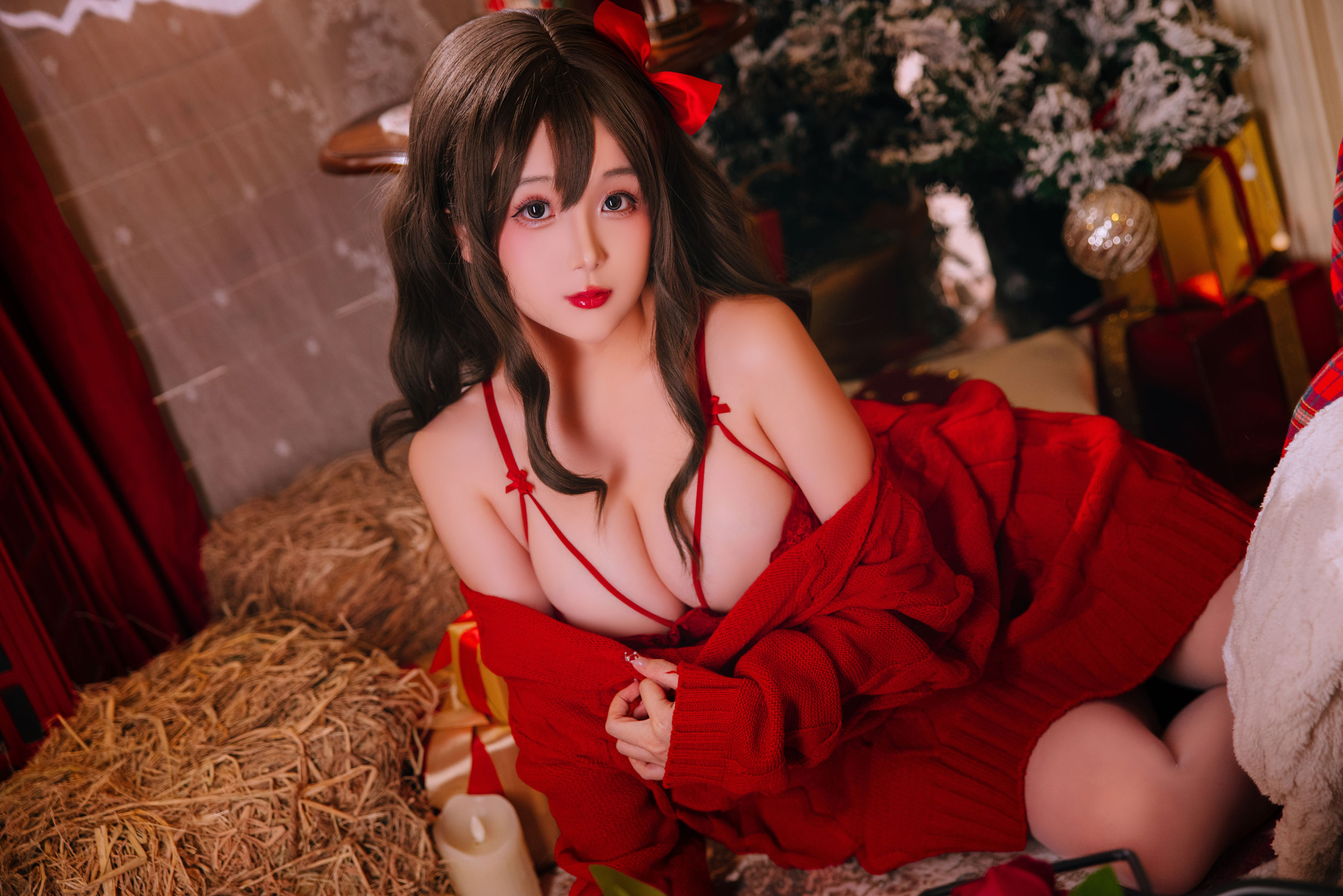 Cosplay 日奈娇 - 圣诞毛衣/(97P)