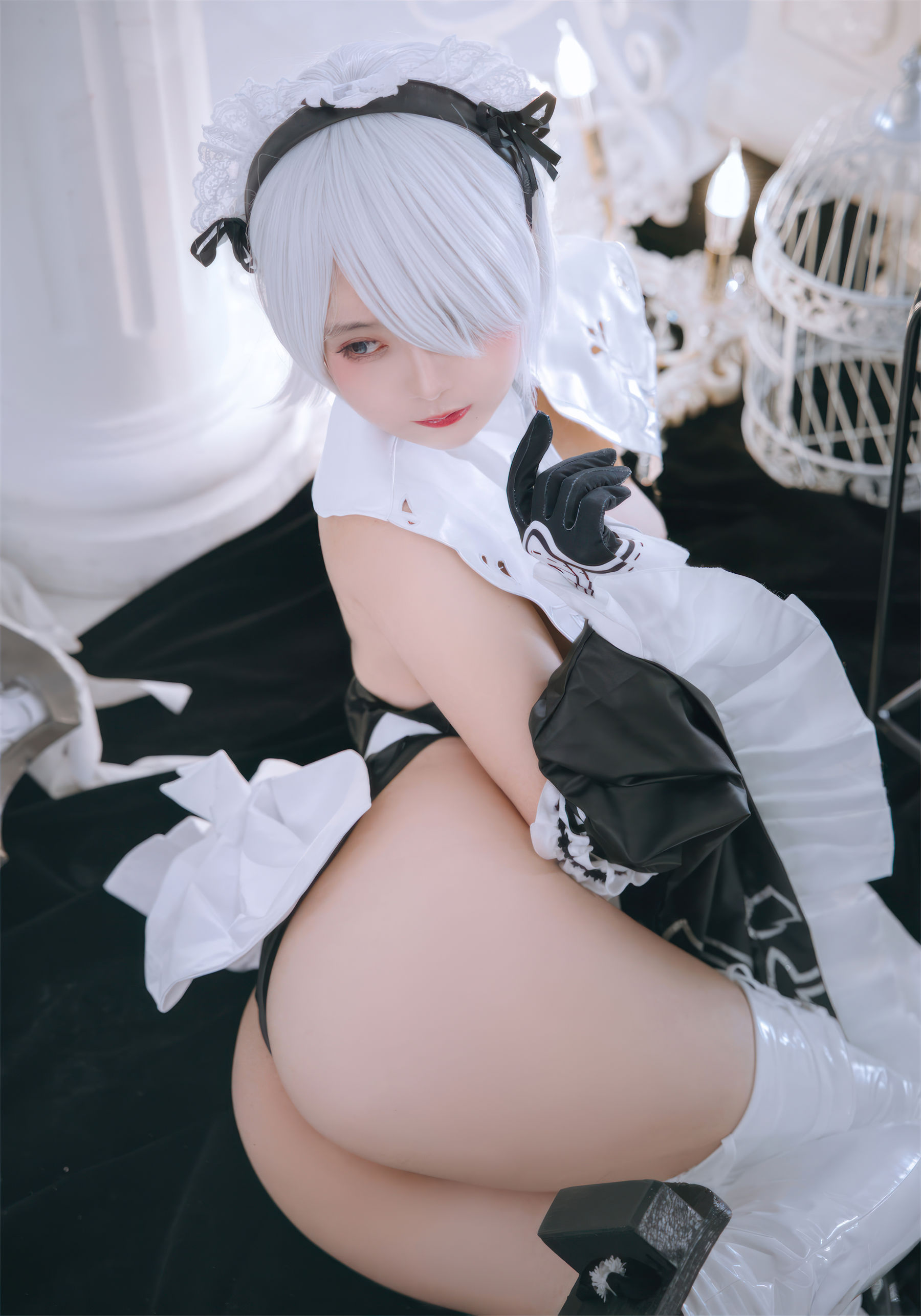 Cosplay 日奈娇 - 2B奶盖女仆/(86P)