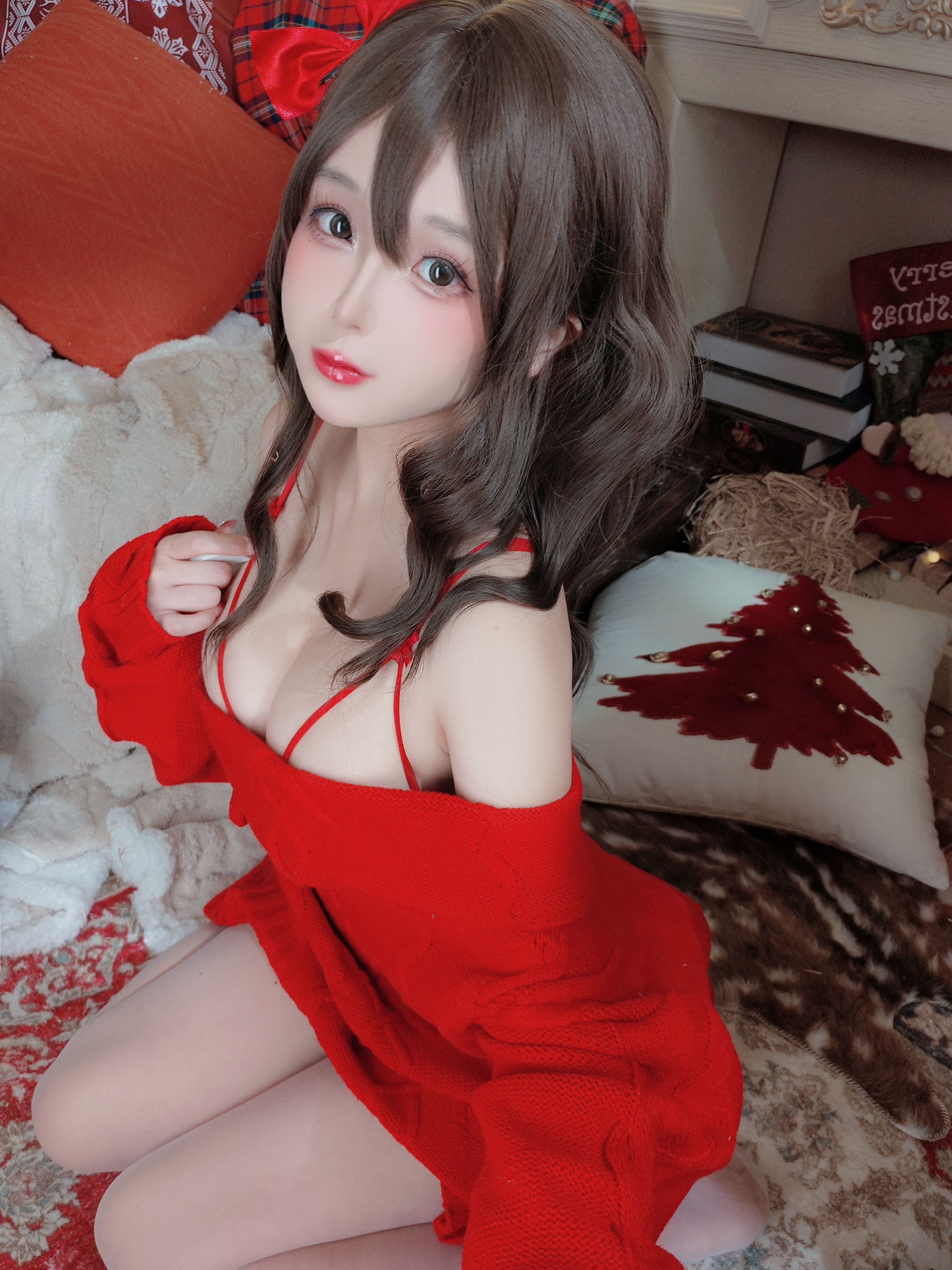 Cosplay 日奈娇 - 圣诞毛衣/(97P)