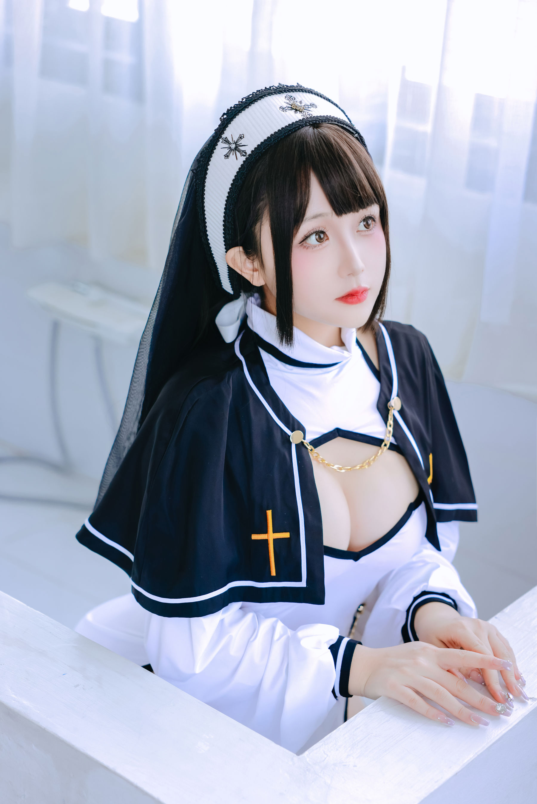 Cosplay 日奈娇 - 圣洁修女/(110P)