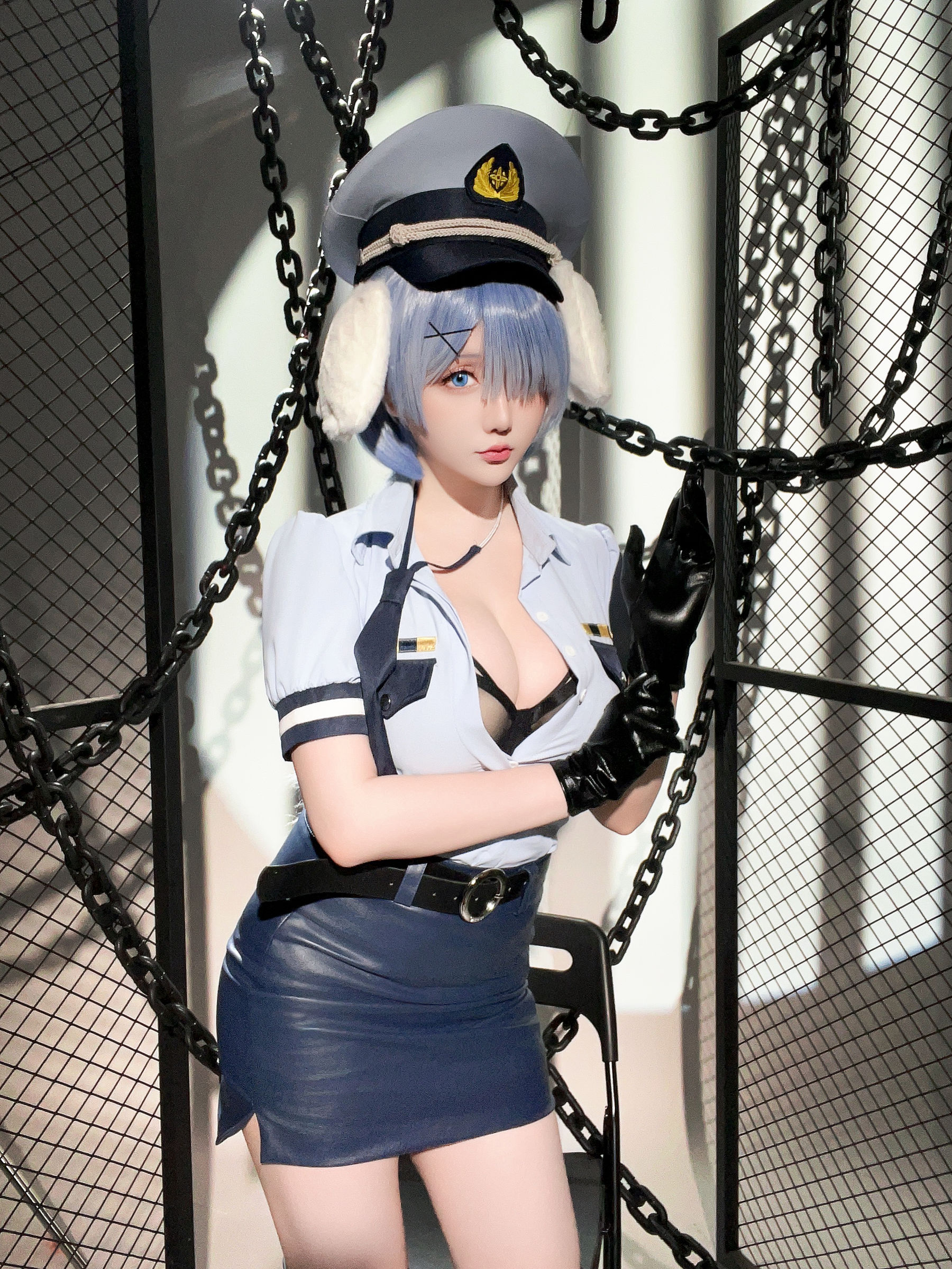 Coser小姐姐 星之迟迟 - RE0 蕾姆 狗耳警官/(101P)