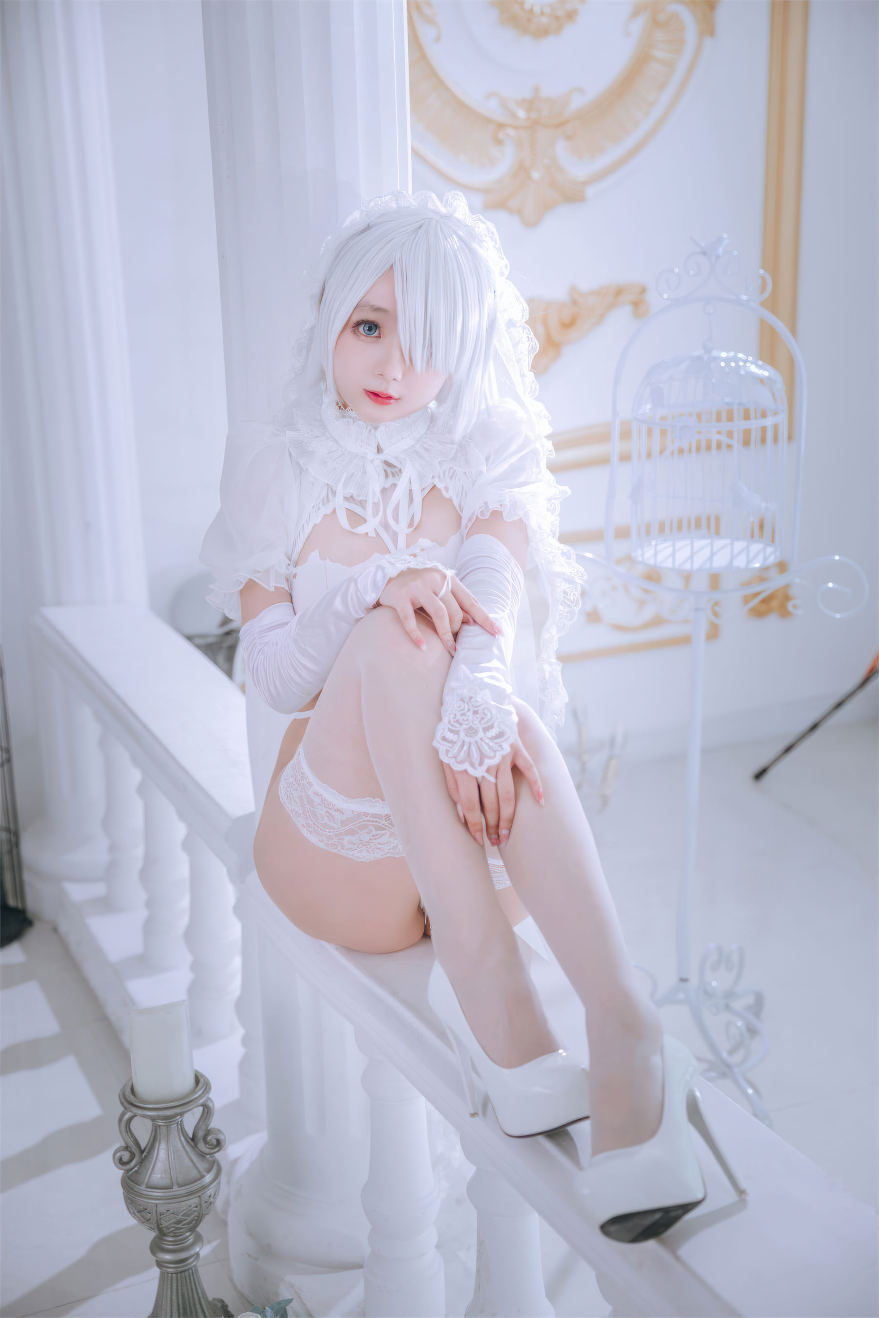 Cosplay 日奈娇 - 白色花嫁/(72P)