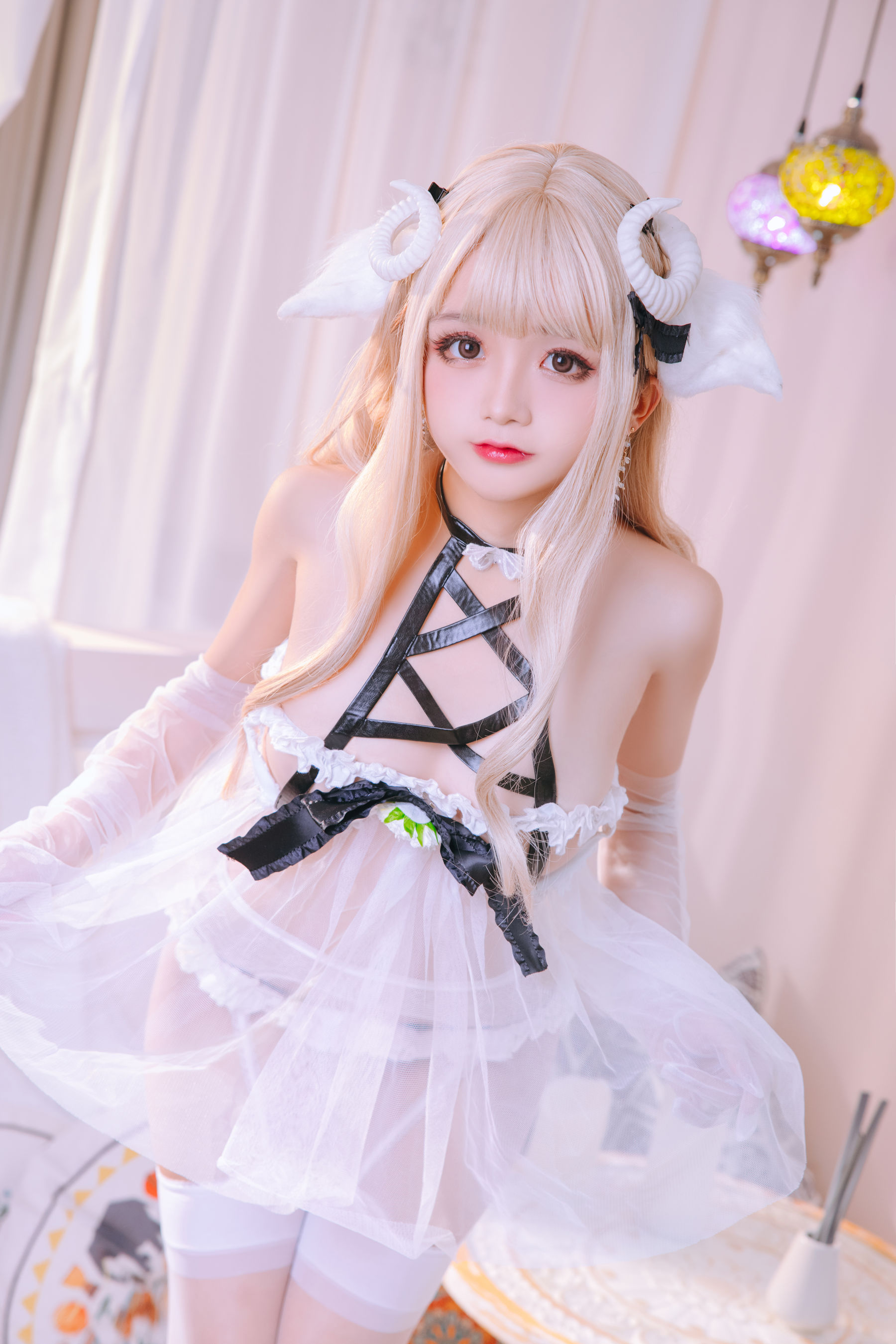 Cosplay 日奈娇 - 白小绵羊/(40P)