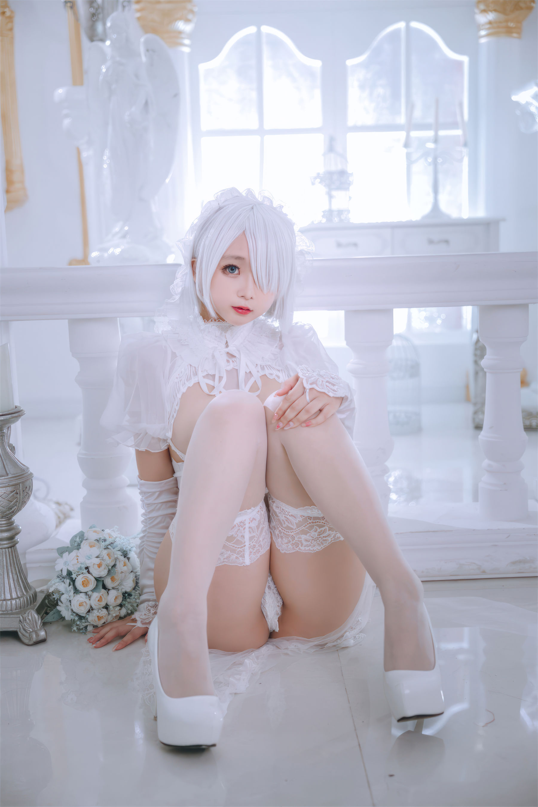 Cosplay 日奈娇 - 白色花嫁/(72P)