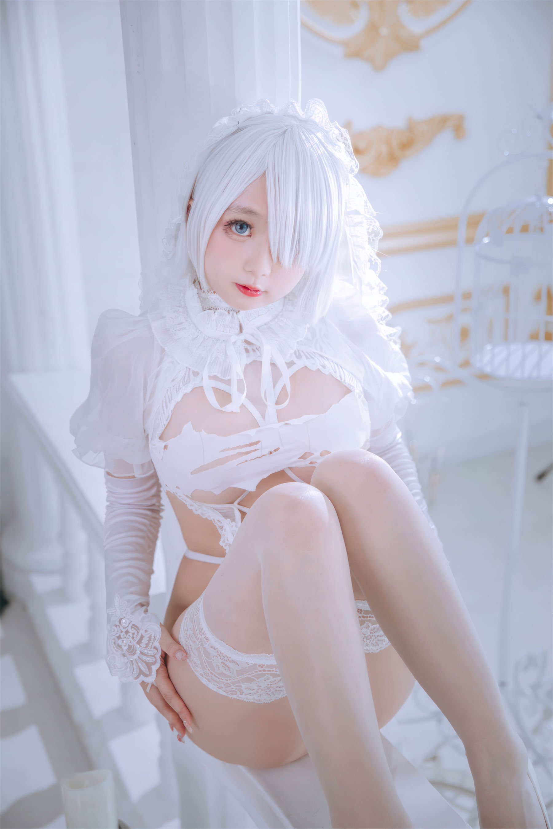 Cosplay 日奈娇 - 白色花嫁/(72P)