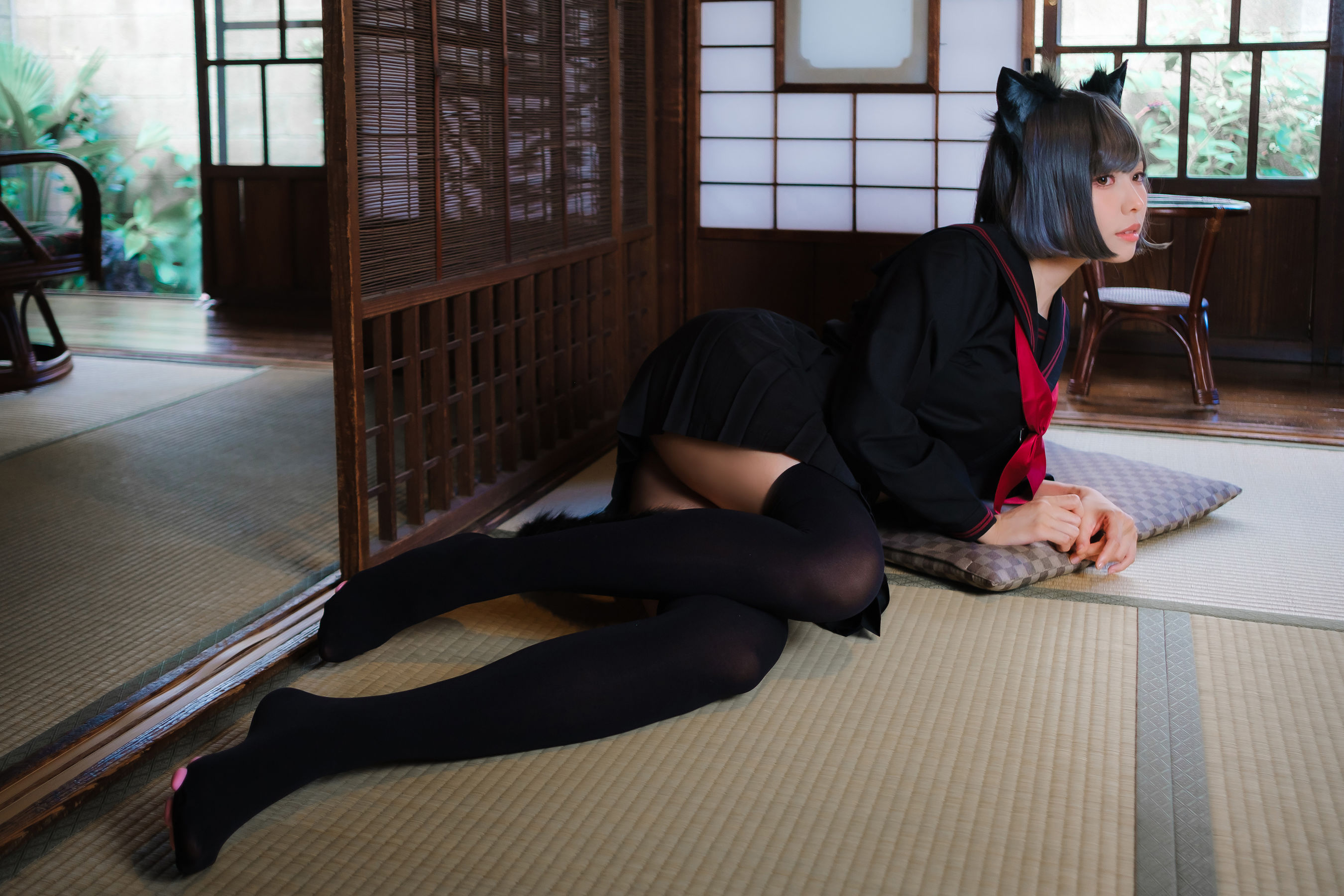 Ely_eee (ElyEE子) - Veranda Black Cat緣廊黑貓/(34P)