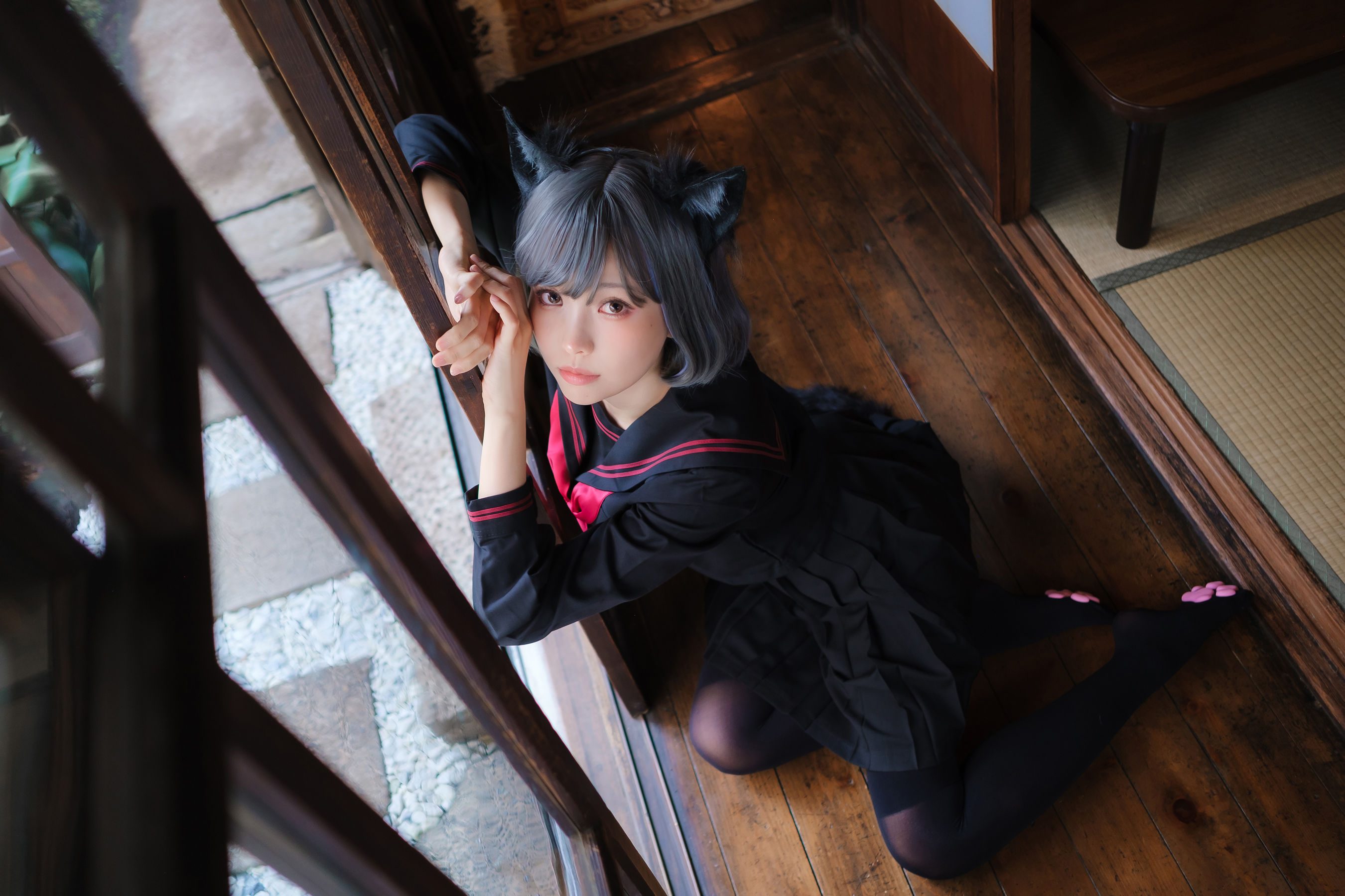 Ely_eee (ElyEE子) - Veranda Black Cat緣廊黑貓/(34P)