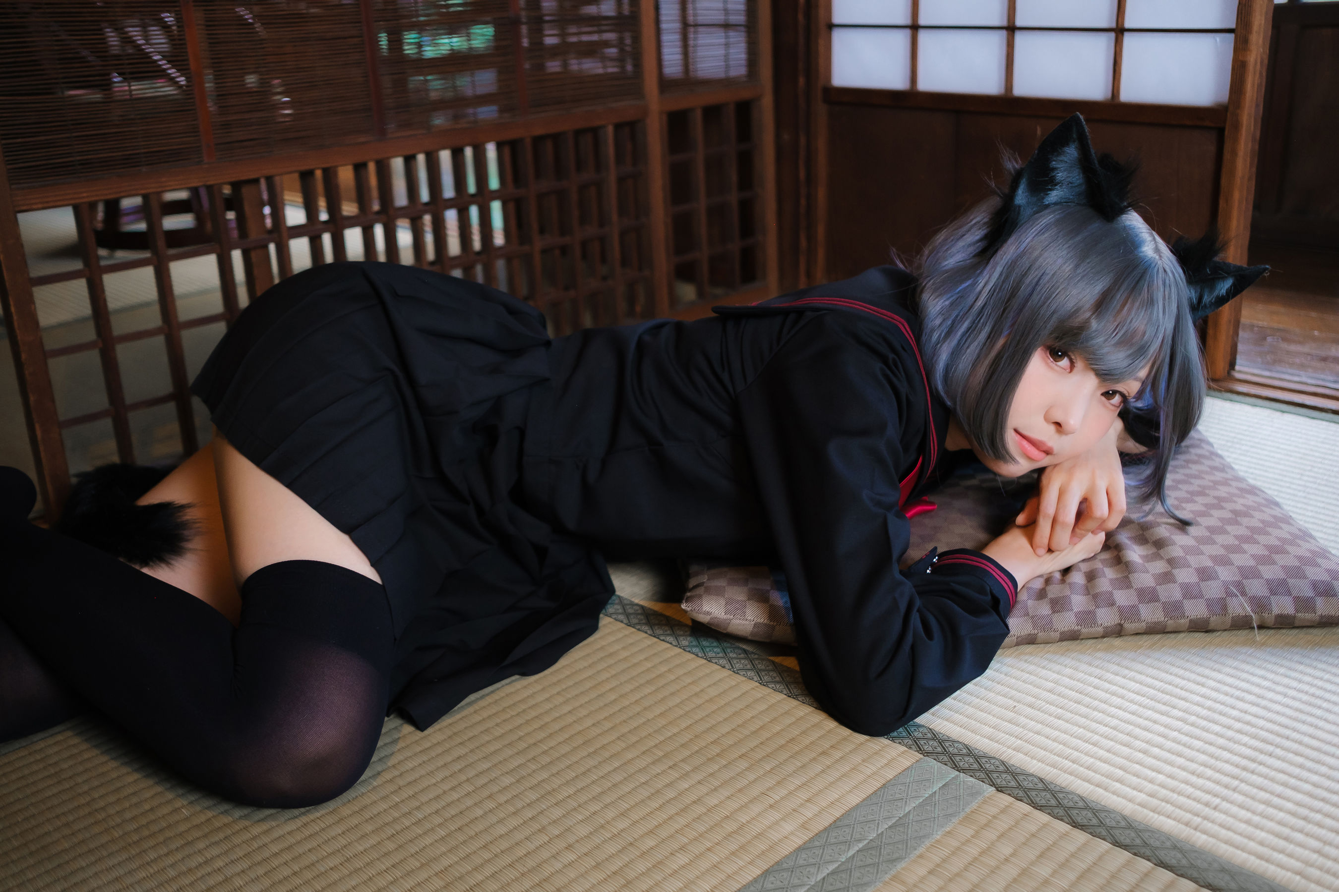 Ely_eee (ElyEE子) - Veranda Black Cat緣廊黑貓/(34P)