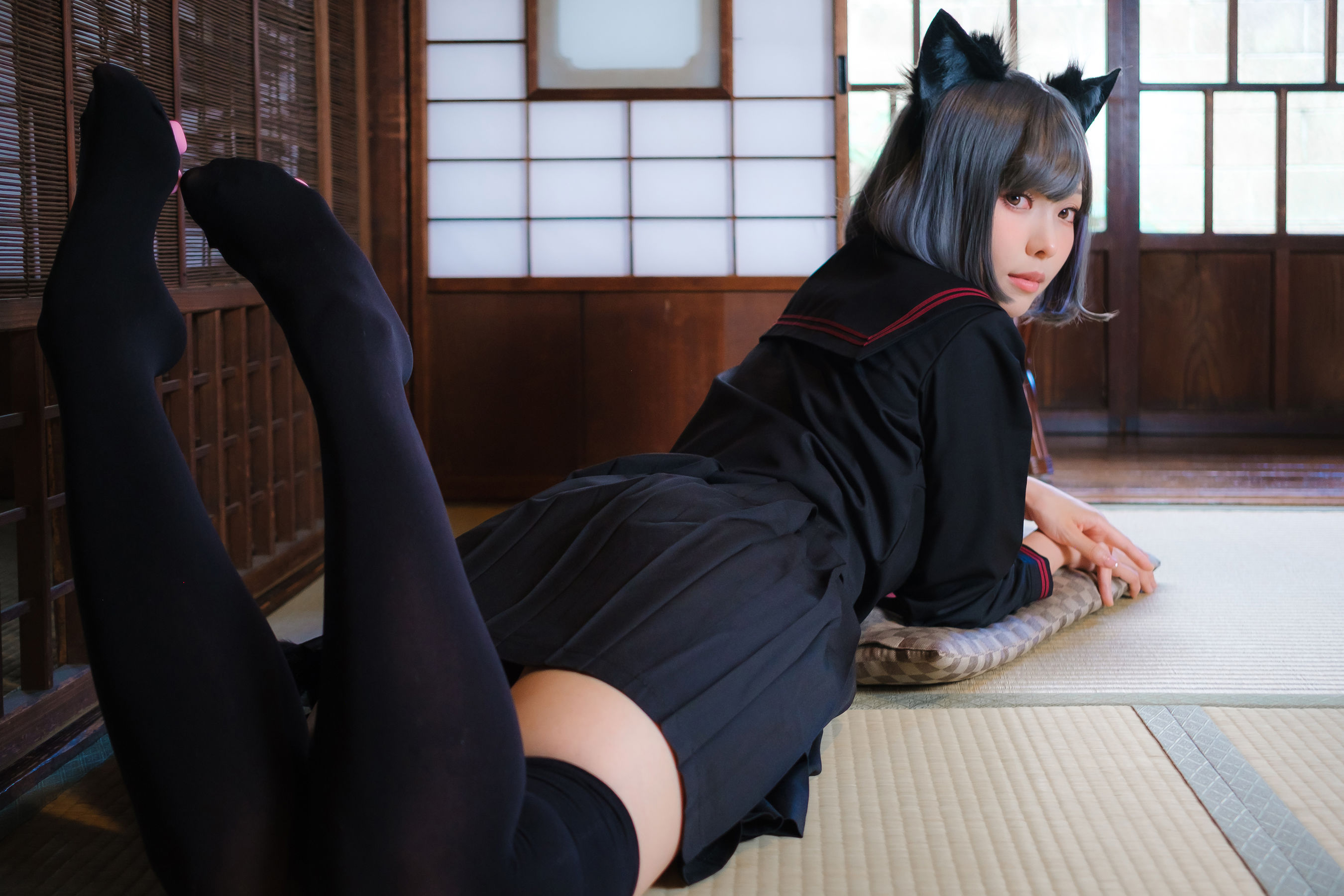 Ely_eee (ElyEE子) - Veranda Black Cat緣廊黑貓/(34P)