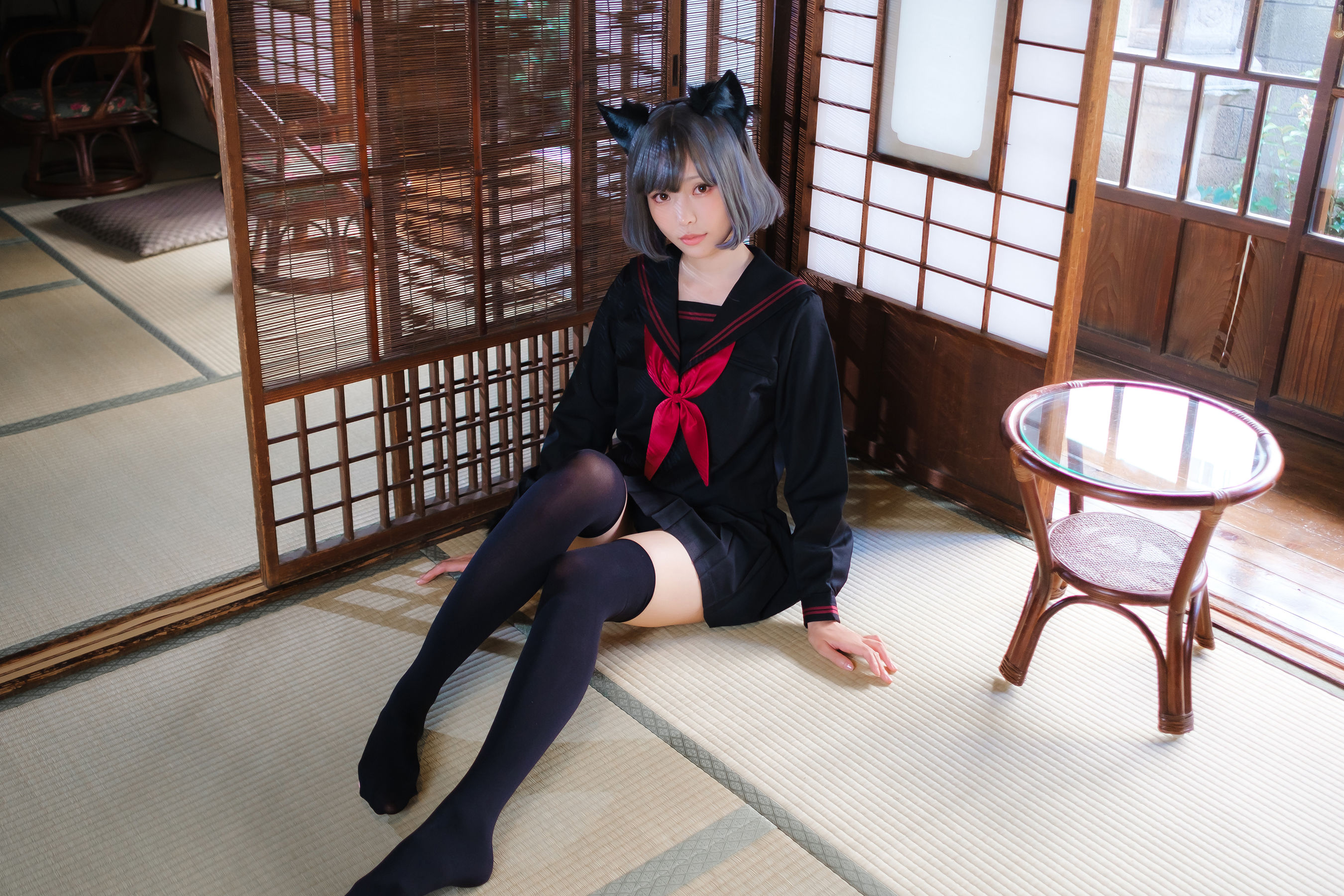 Ely_eee (ElyEE子) - Veranda Black Cat緣廊黑貓/(34P)