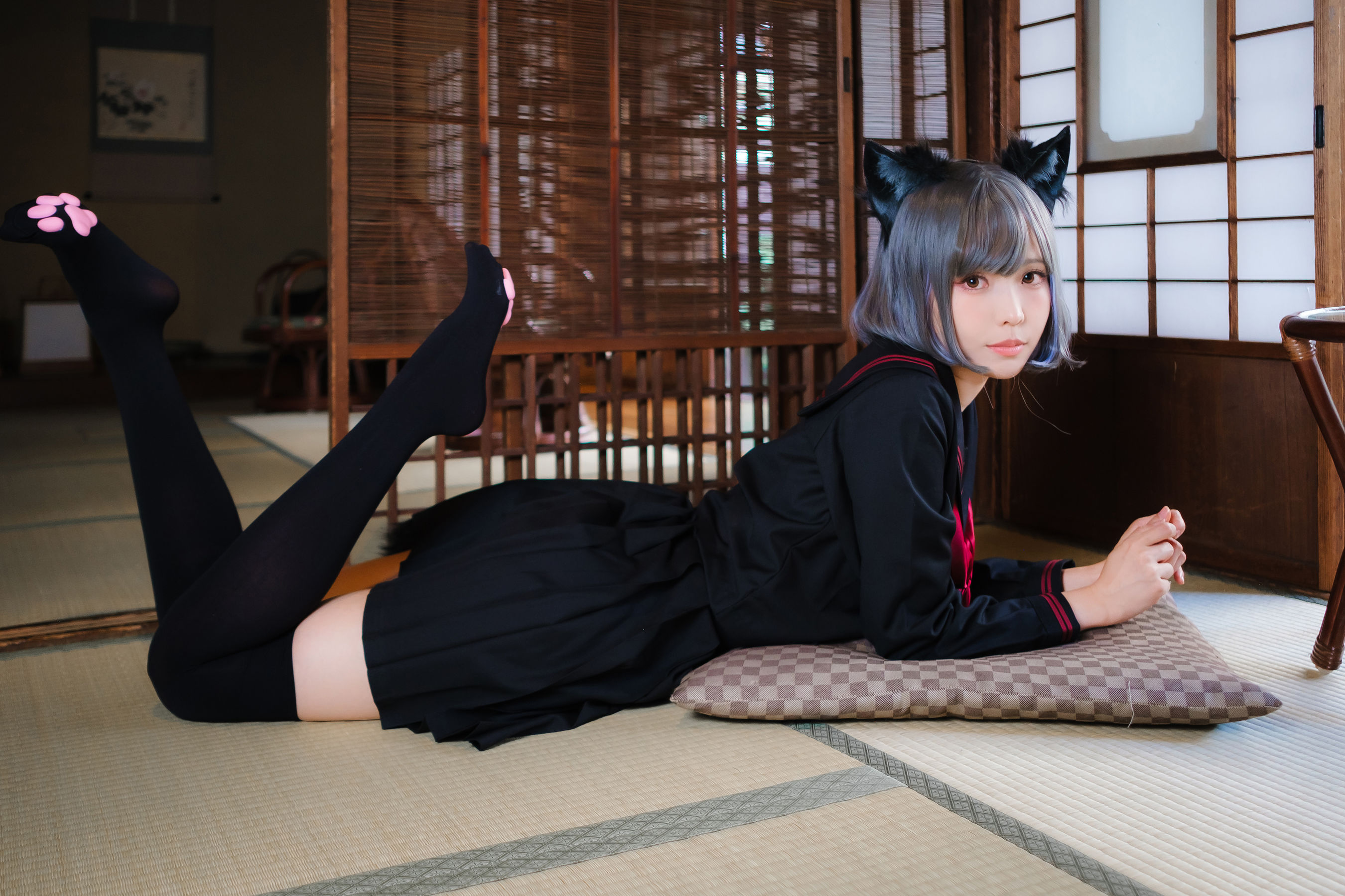 Ely_eee (ElyEE子) - Veranda Black Cat緣廊黑貓/(34P)