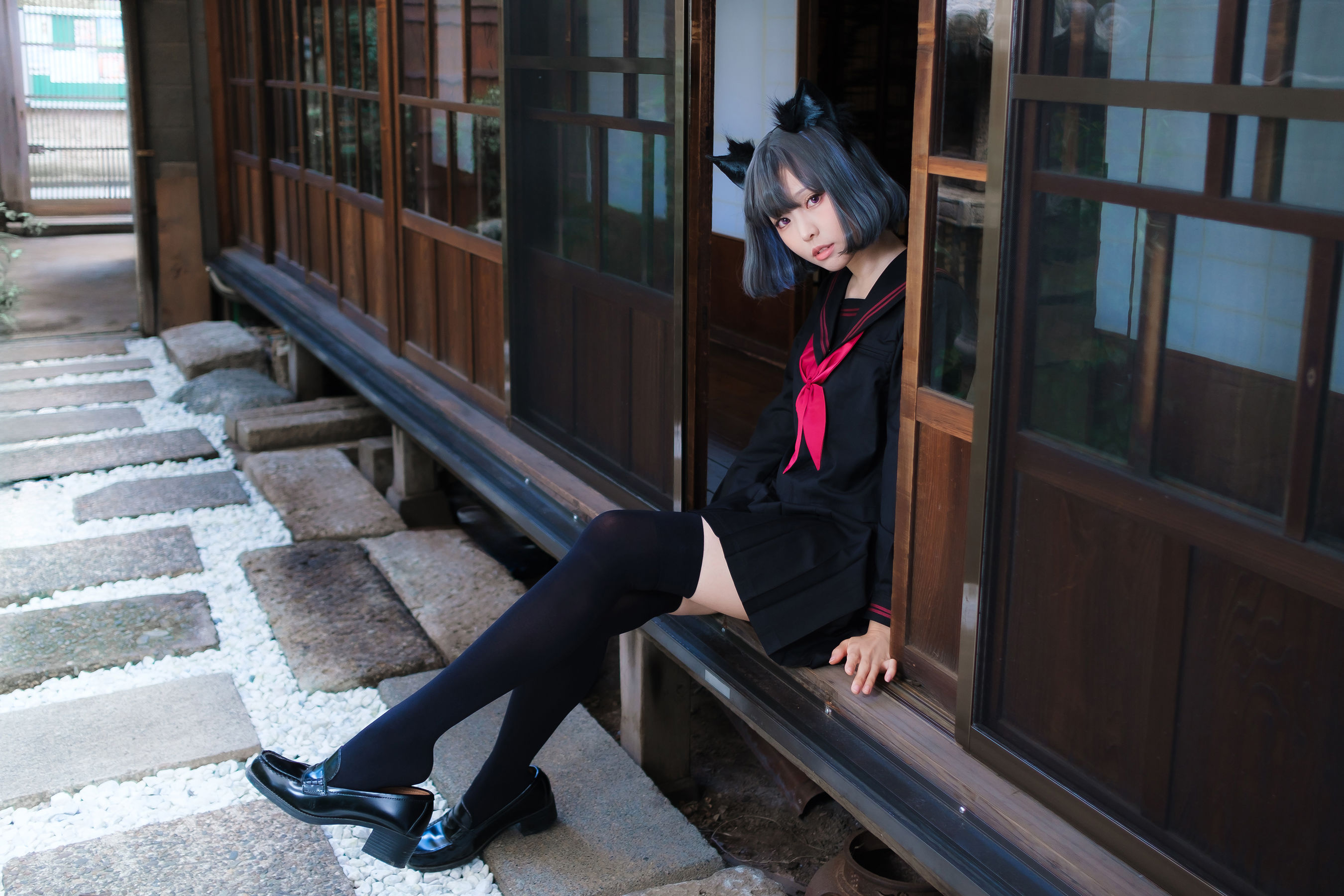 Ely_eee (ElyEE子) - Veranda Black Cat緣廊黑貓/(34P)