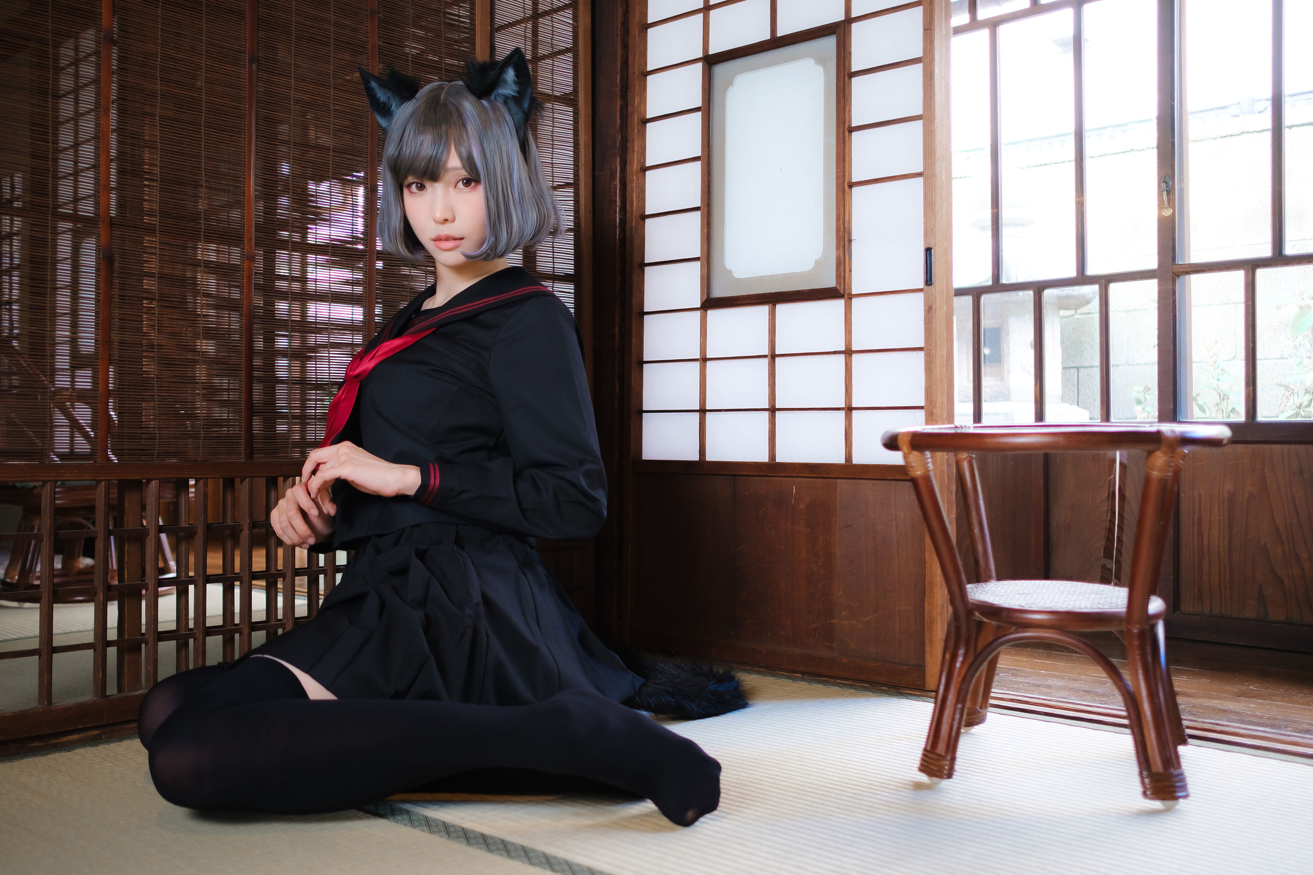 Ely_eee (ElyEE子) - Veranda Black Cat緣廊黑貓/(34P)