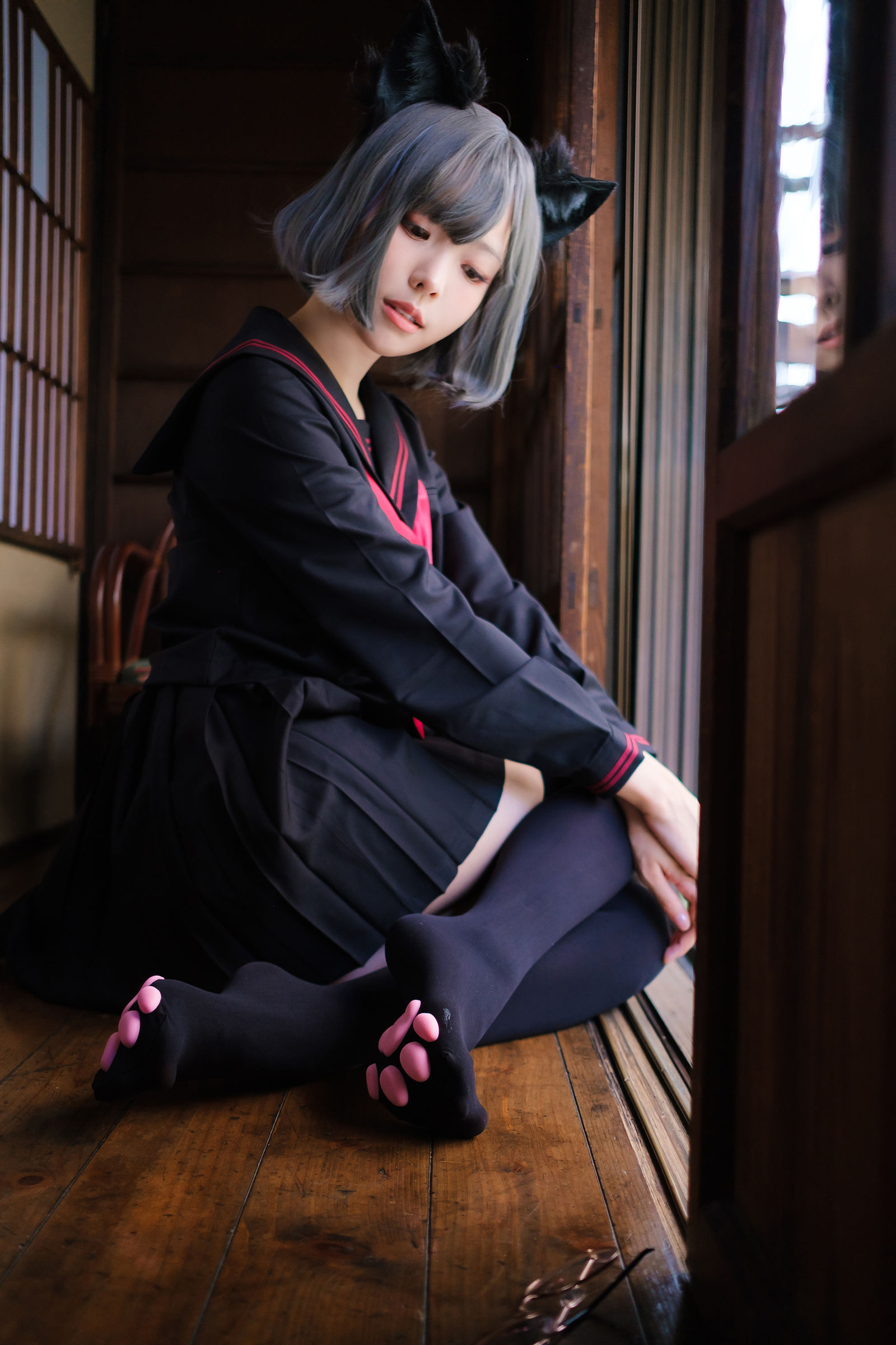 Ely_eee (ElyEE子) - Veranda Black Cat緣廊黑貓/(34P)