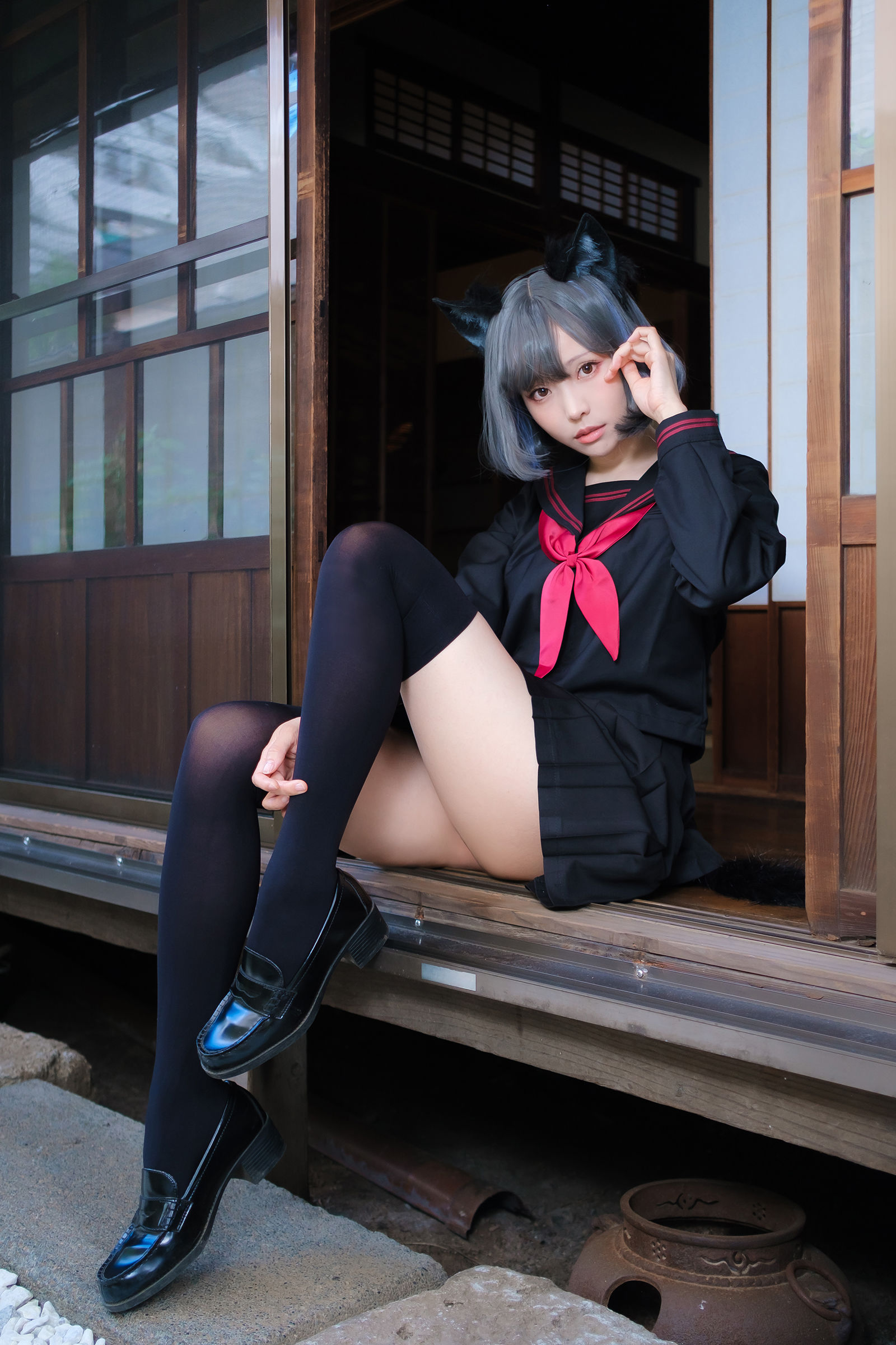 Ely_eee (ElyEE子) - Veranda Black Cat緣廊黑貓/(34P)