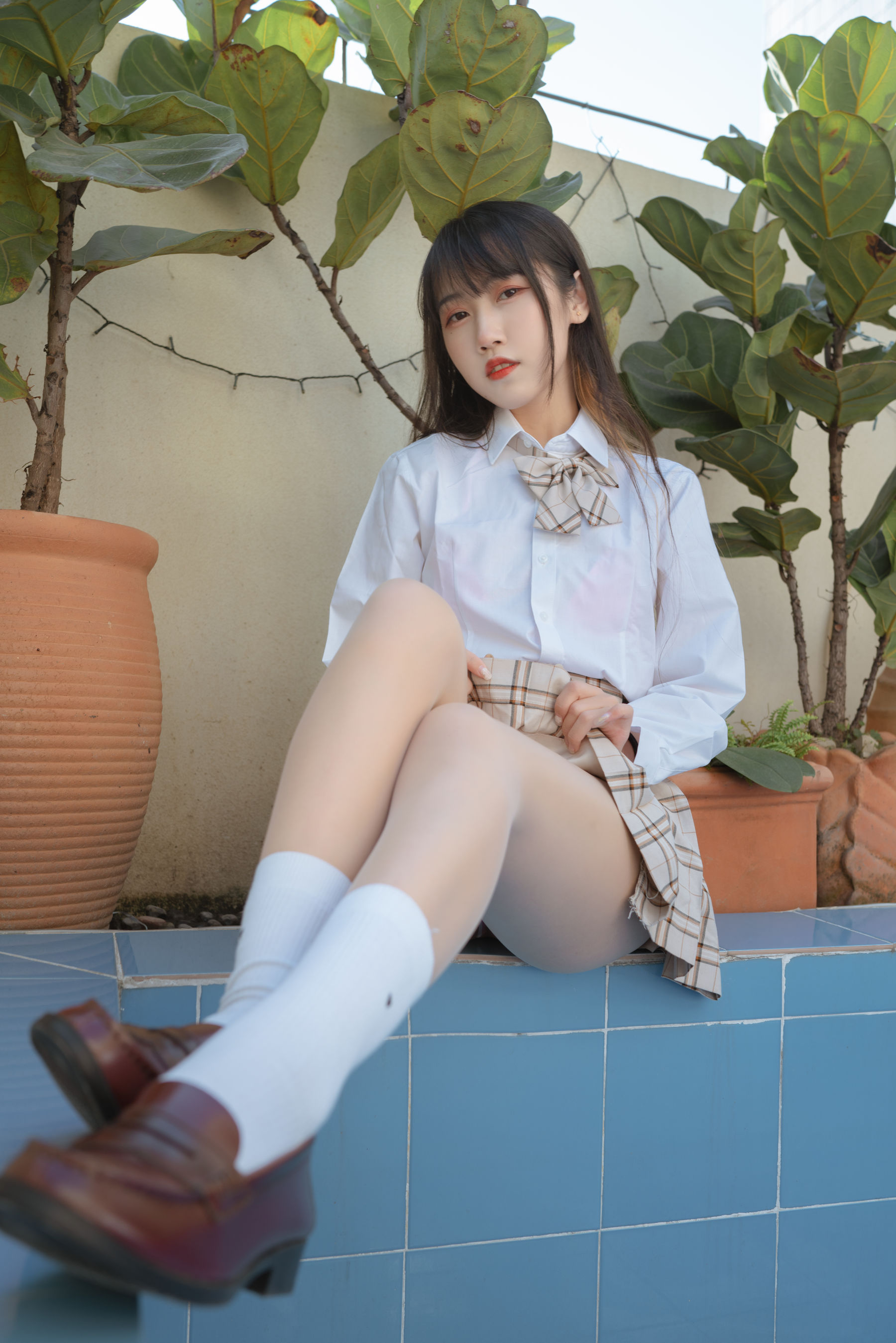 微博人气Coser 不呆猫 - 绳艺 JK制服/(32P)