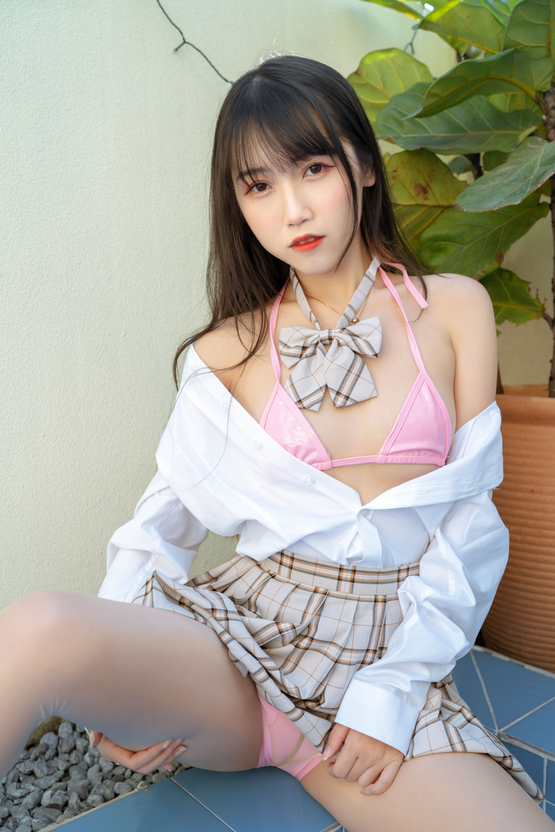 微博人气Coser 不呆猫 - 绳艺 JK制服/(32P)