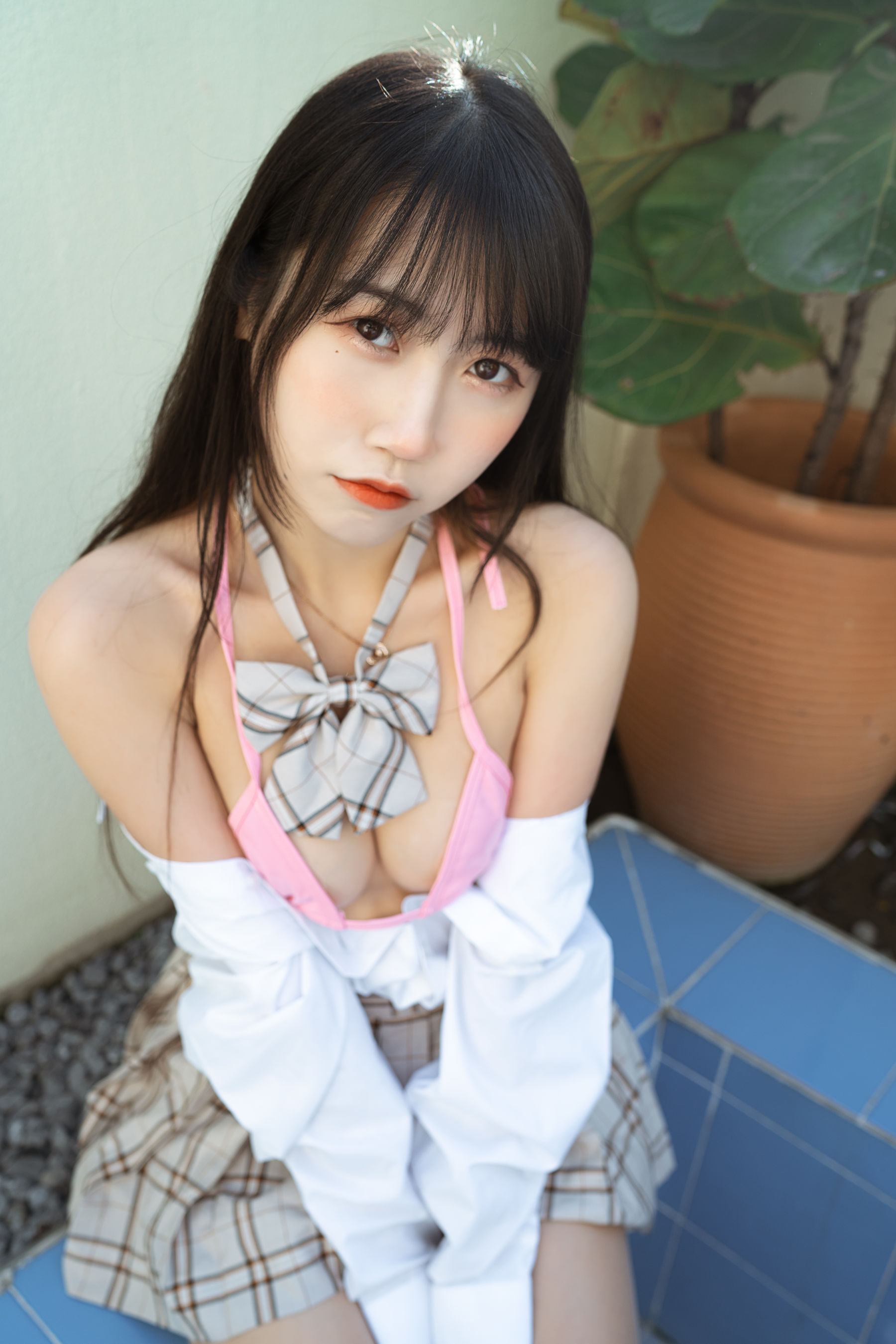 微博人气Coser 不呆猫 - 绳艺 JK制服/(32P)