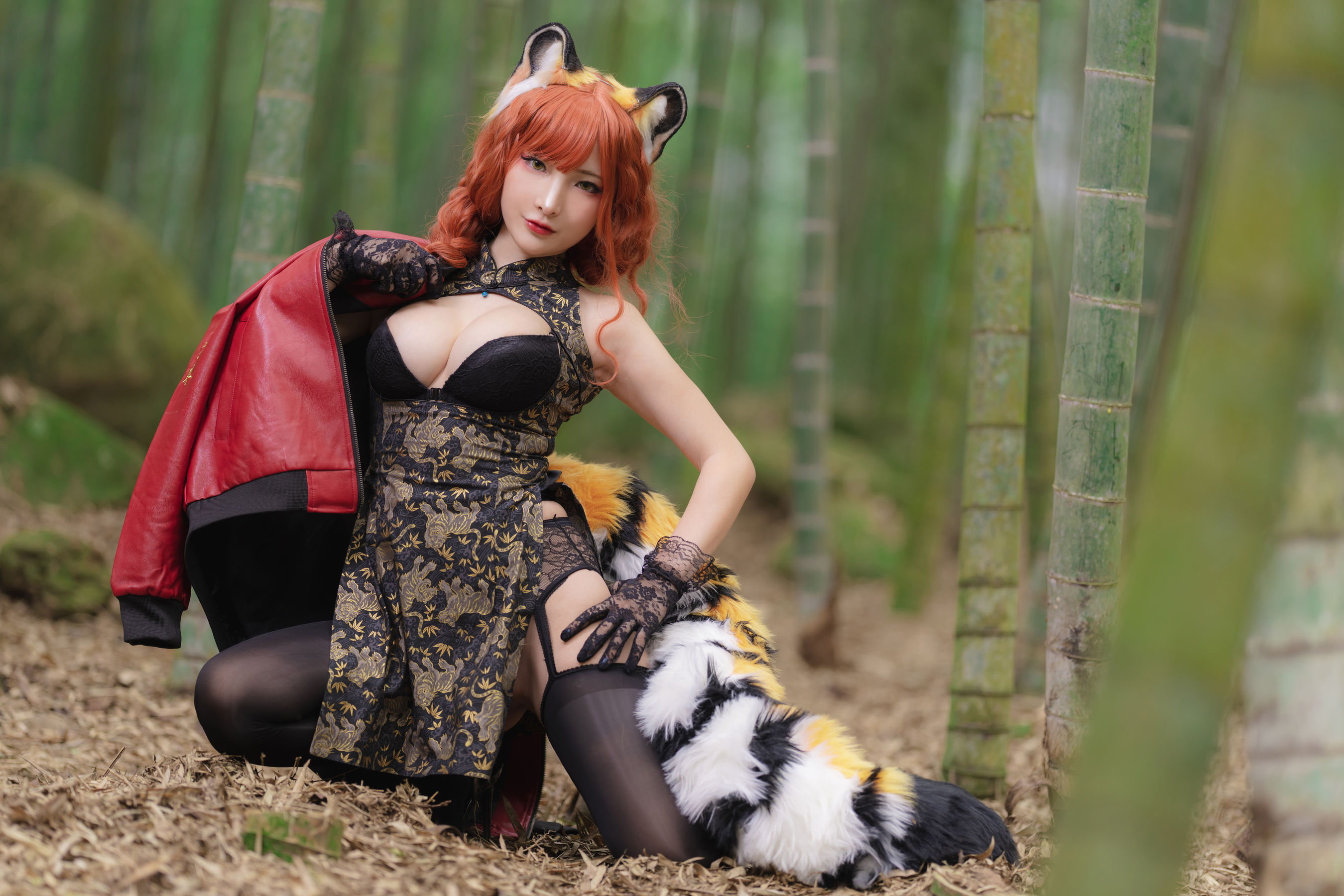 [Fantasy Factory] 小丁 Cosplay写真 - 2022.01 Tiger cheongsam/(23P)