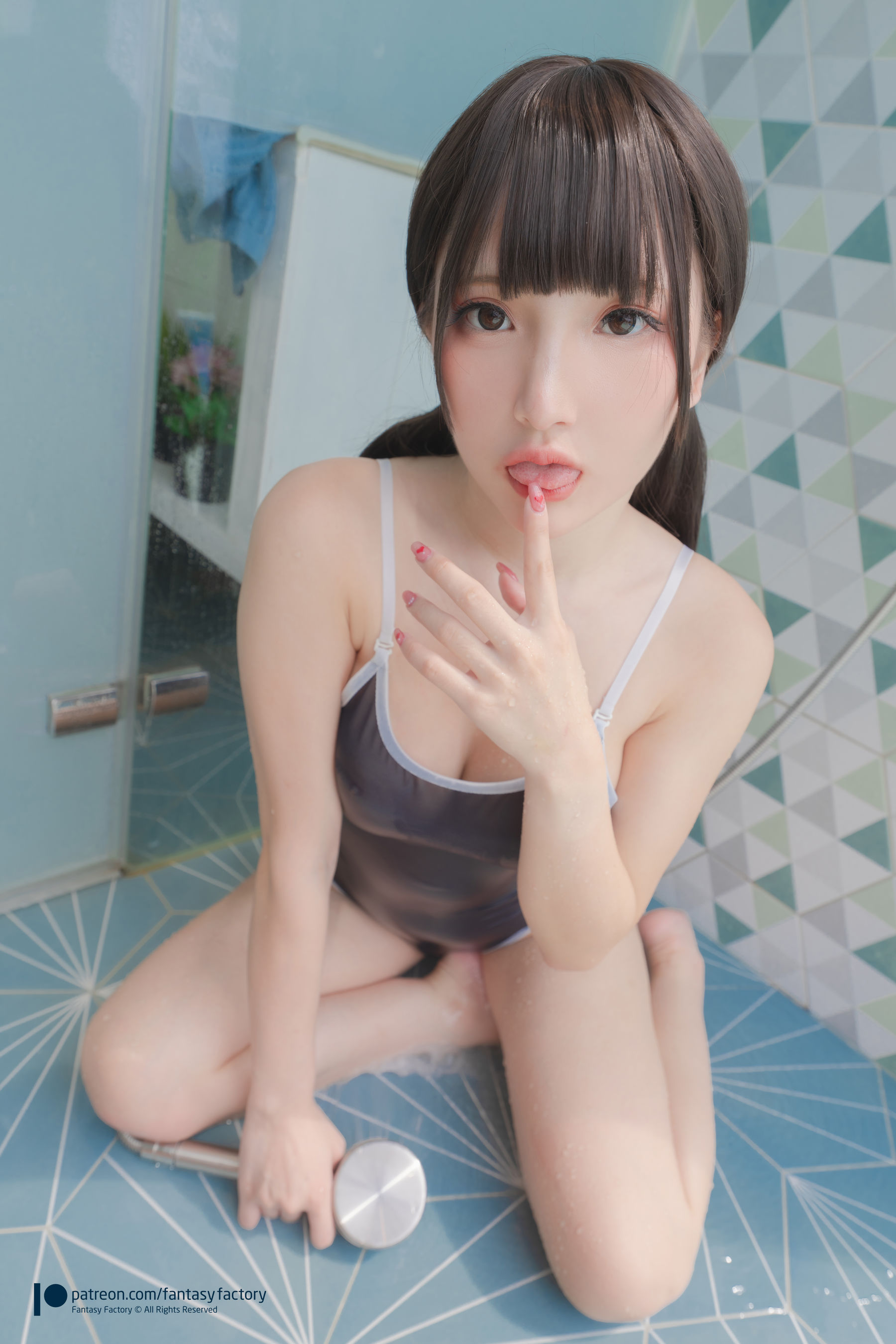 [Fantasy Factory] 小丁 Cosplay写真 - 2022.01 transparent school swimsuit/(25P)