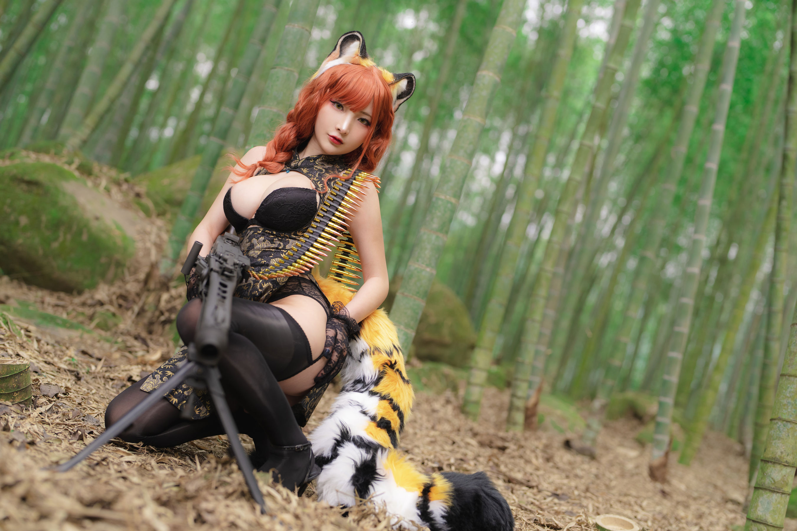 [Fantasy Factory] 小丁 Cosplay写真 - 2022.01 Tiger cheongsam/(23P)