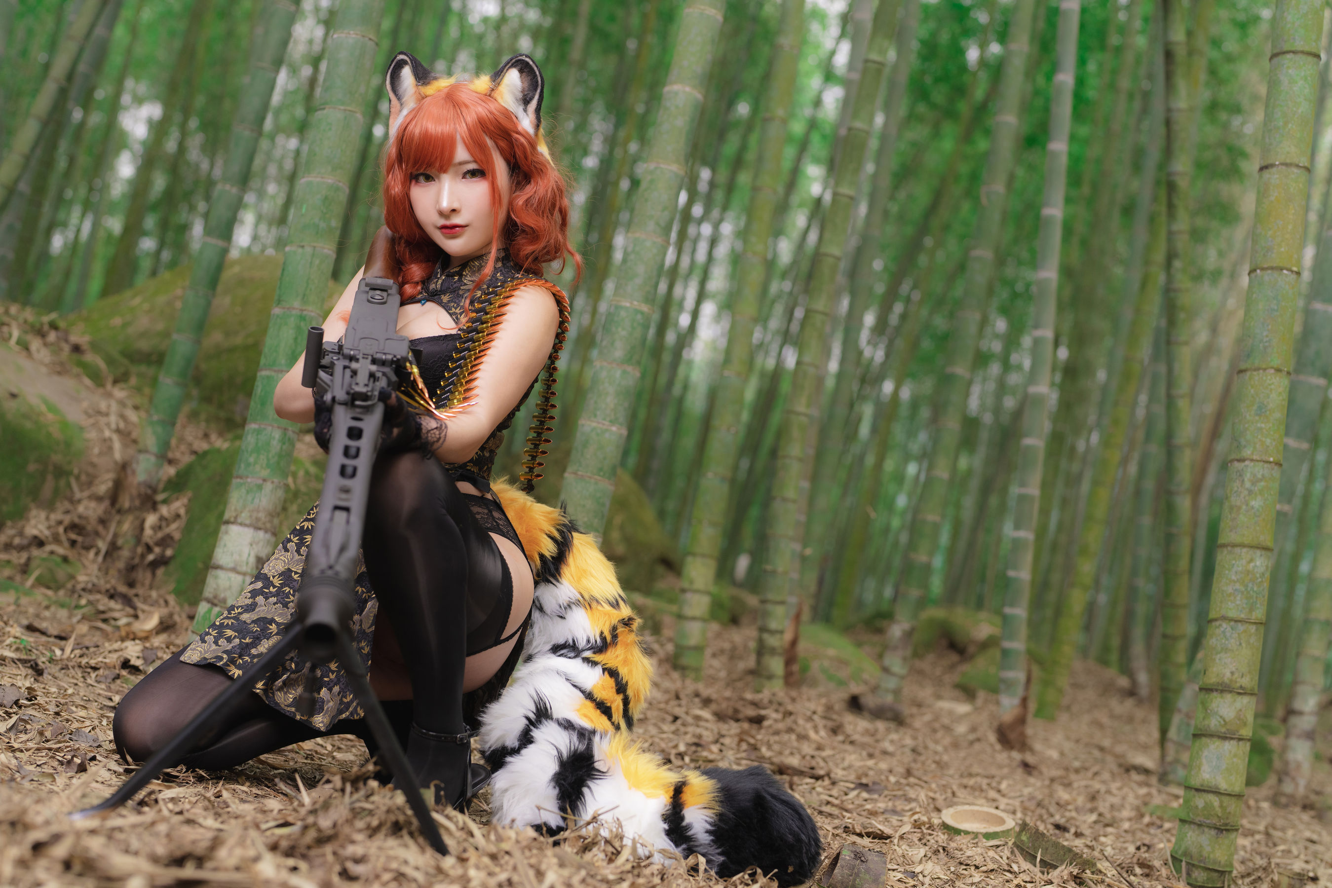 [Fantasy Factory] 小丁 Cosplay写真 - 2022.01 Tiger cheongsam/(23P)