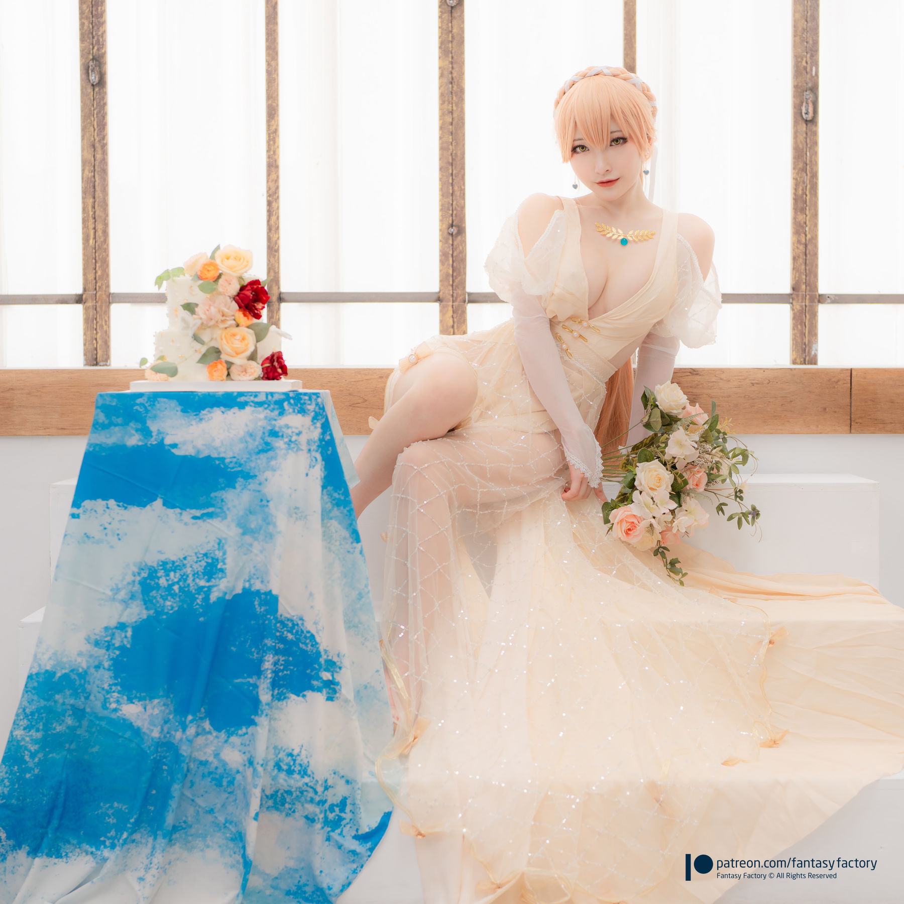 [Fantasy Factory] 小丁 Cosplay写真 - 2022.02 Ots-14 Wedding dress/(29P)