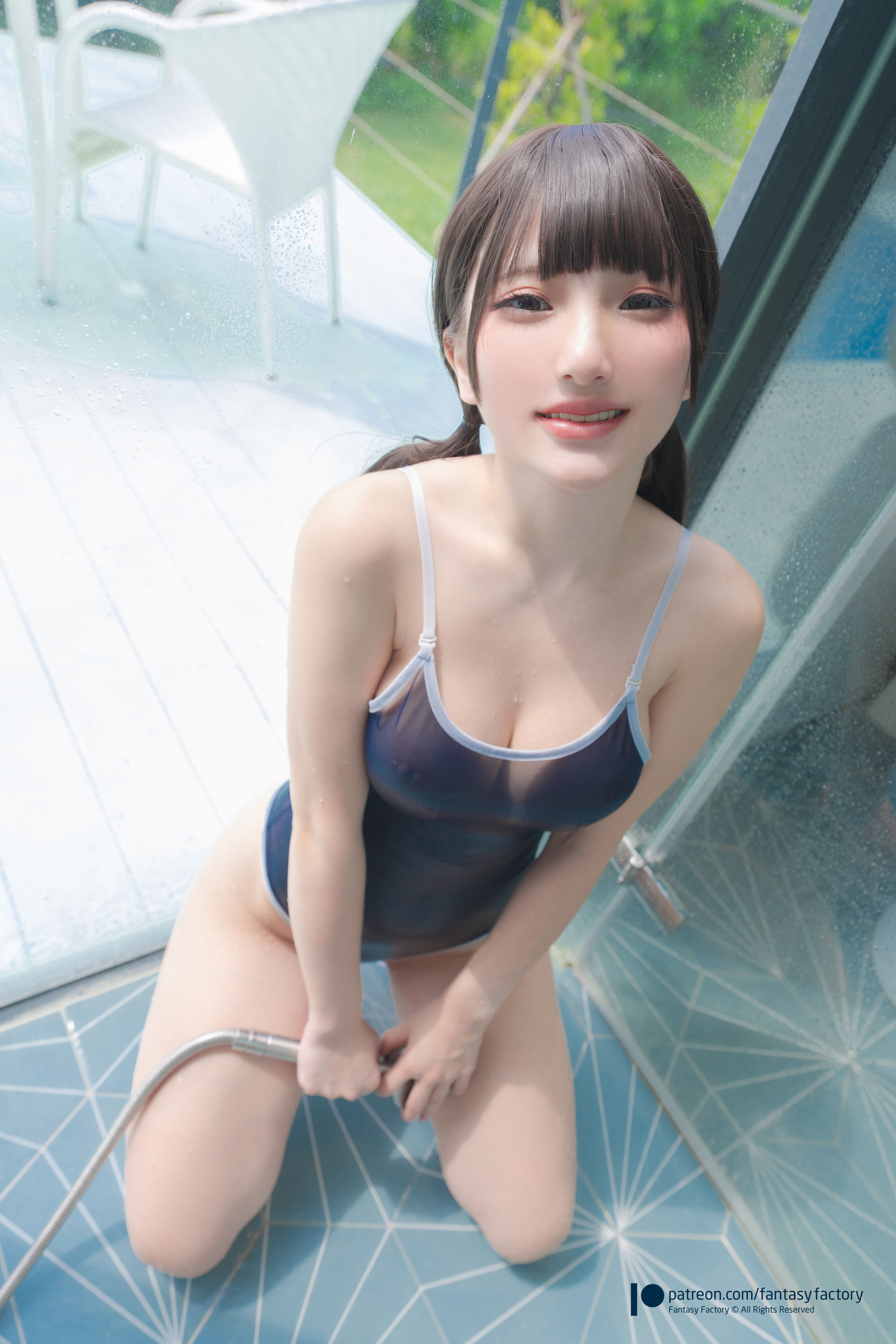 [Fantasy Factory] 小丁 Cosplay写真 - 2022.01 transparent school swimsuit/(25P)