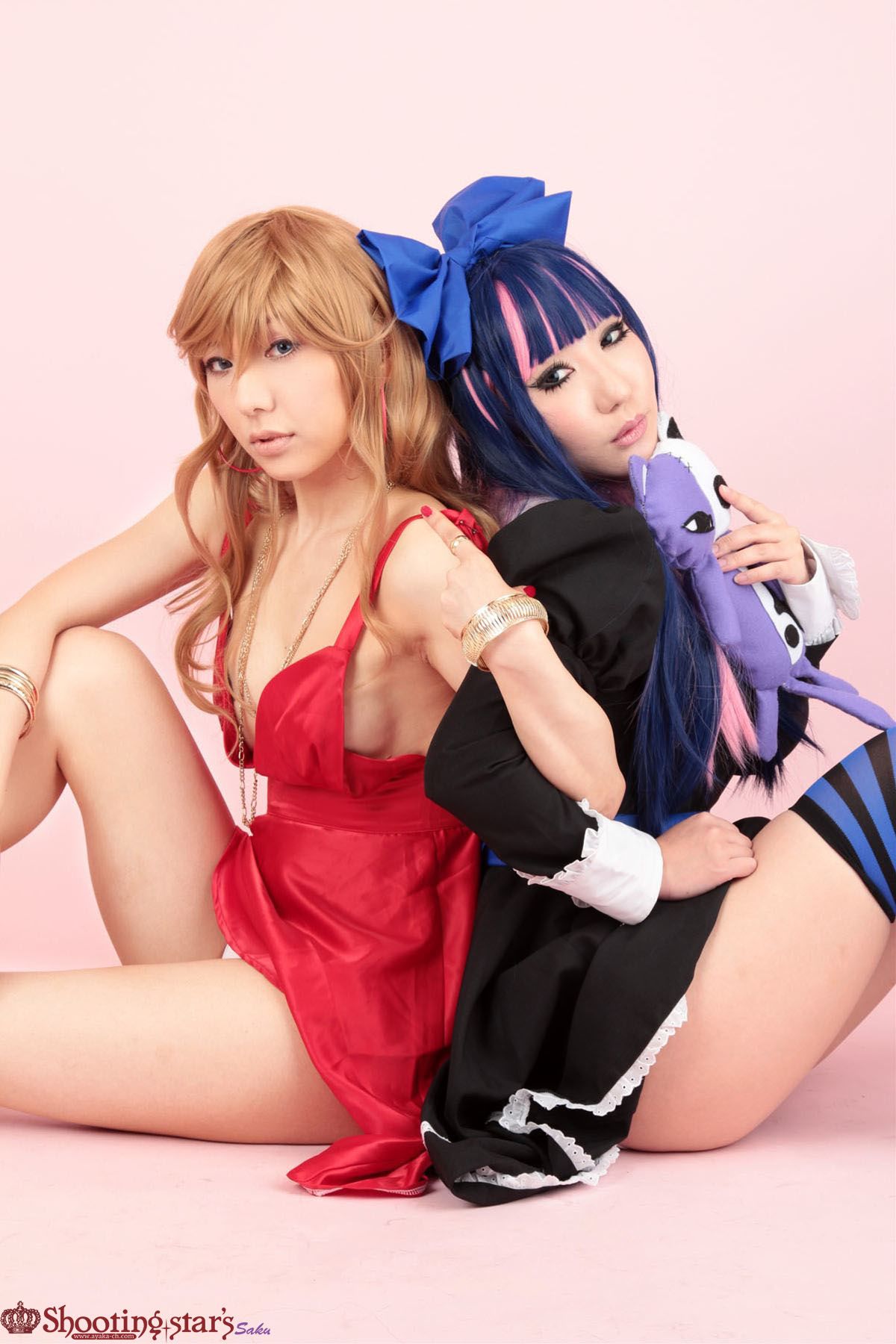 绫香サク (Saku サク Saku Ayaka) &Hanamura Saki(花邑沙希)《Panty & Stocking with Garterbelt》 [Shooting Star s]/(99P)