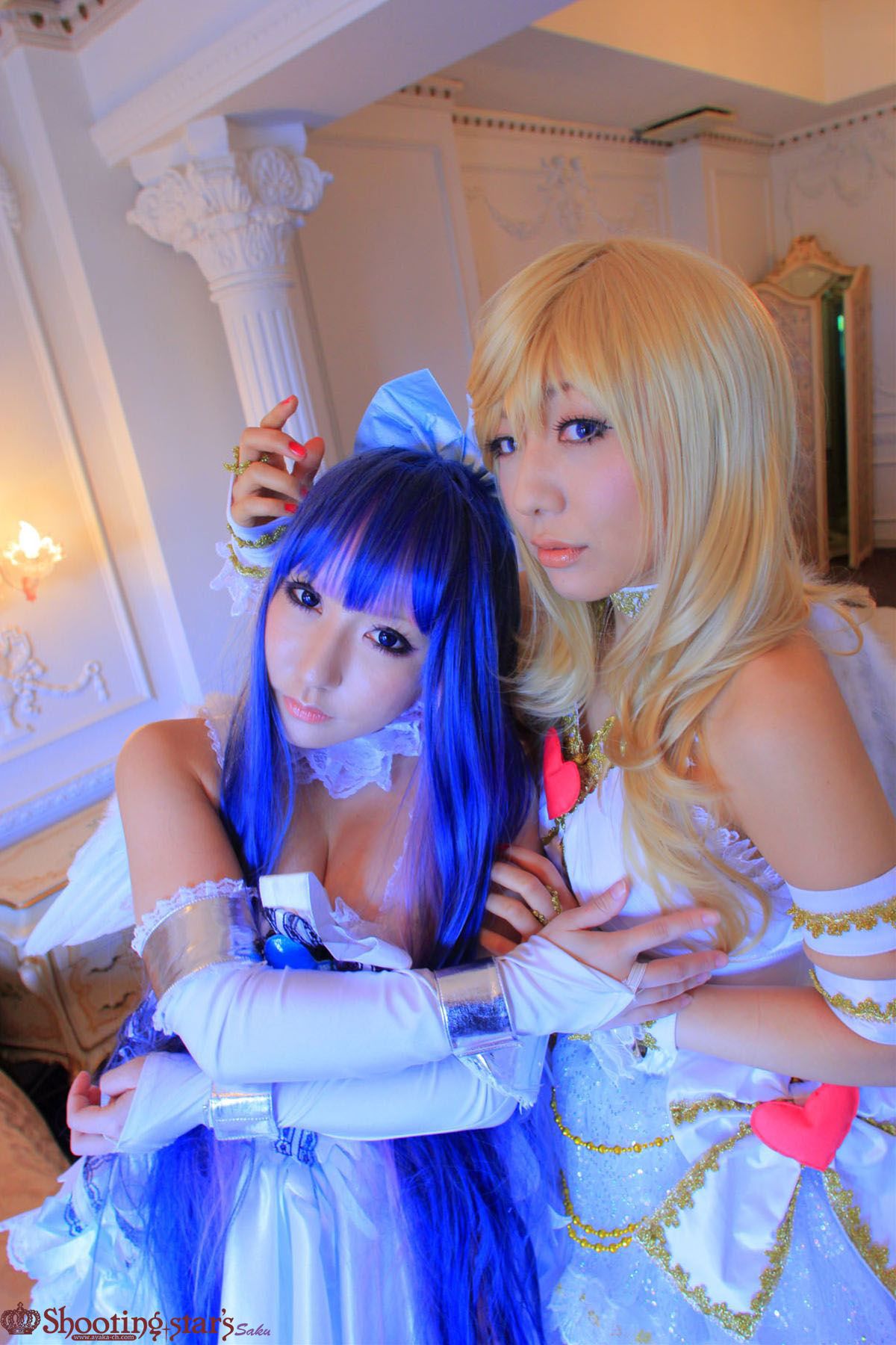 绫香サク (Saku サク Saku Ayaka) &Hanamura Saki(花邑沙希)《Panty & Stocking with Garterbelt》 [Shooting Star s]/(99P)