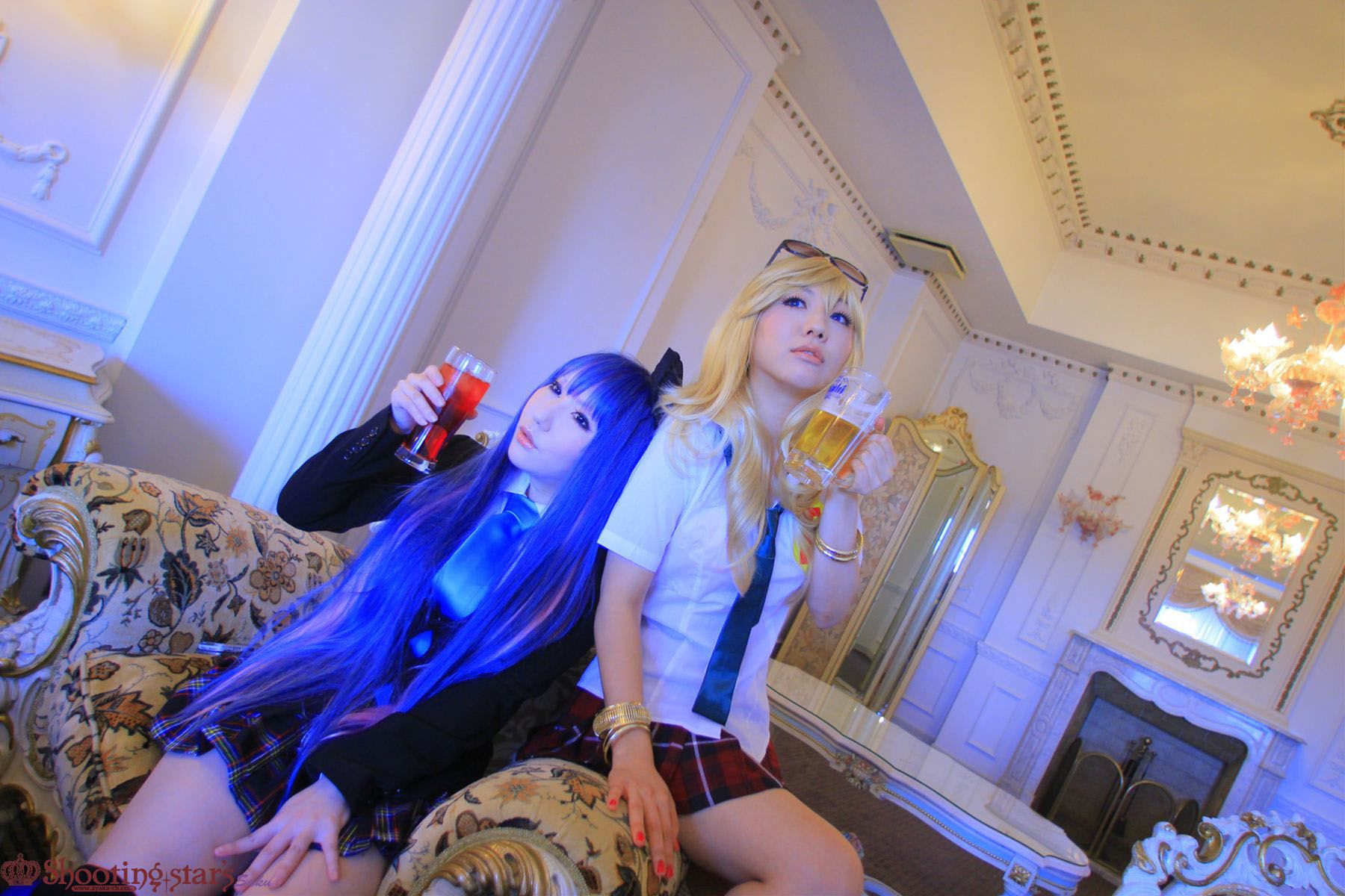 绫香サク (Saku サク Saku Ayaka) &Hanamura Saki(花邑沙希)《Panty & Stocking with Garterbelt》 [Shooting Star s]/(99P)