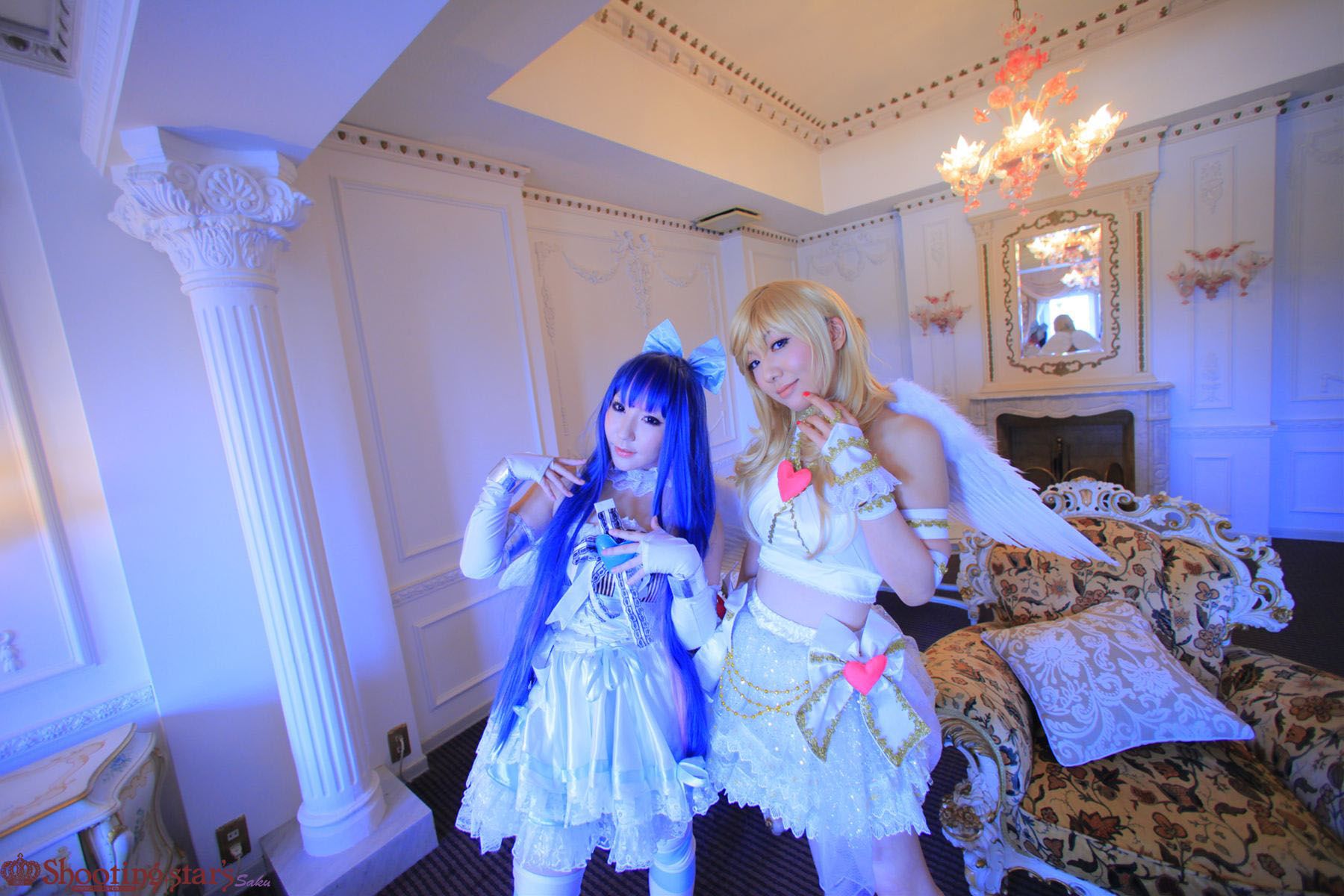 绫香サク (Saku サク Saku Ayaka) &Hanamura Saki(花邑沙希)《Panty & Stocking with Garterbelt》 [Shooting Star s]/(99P)