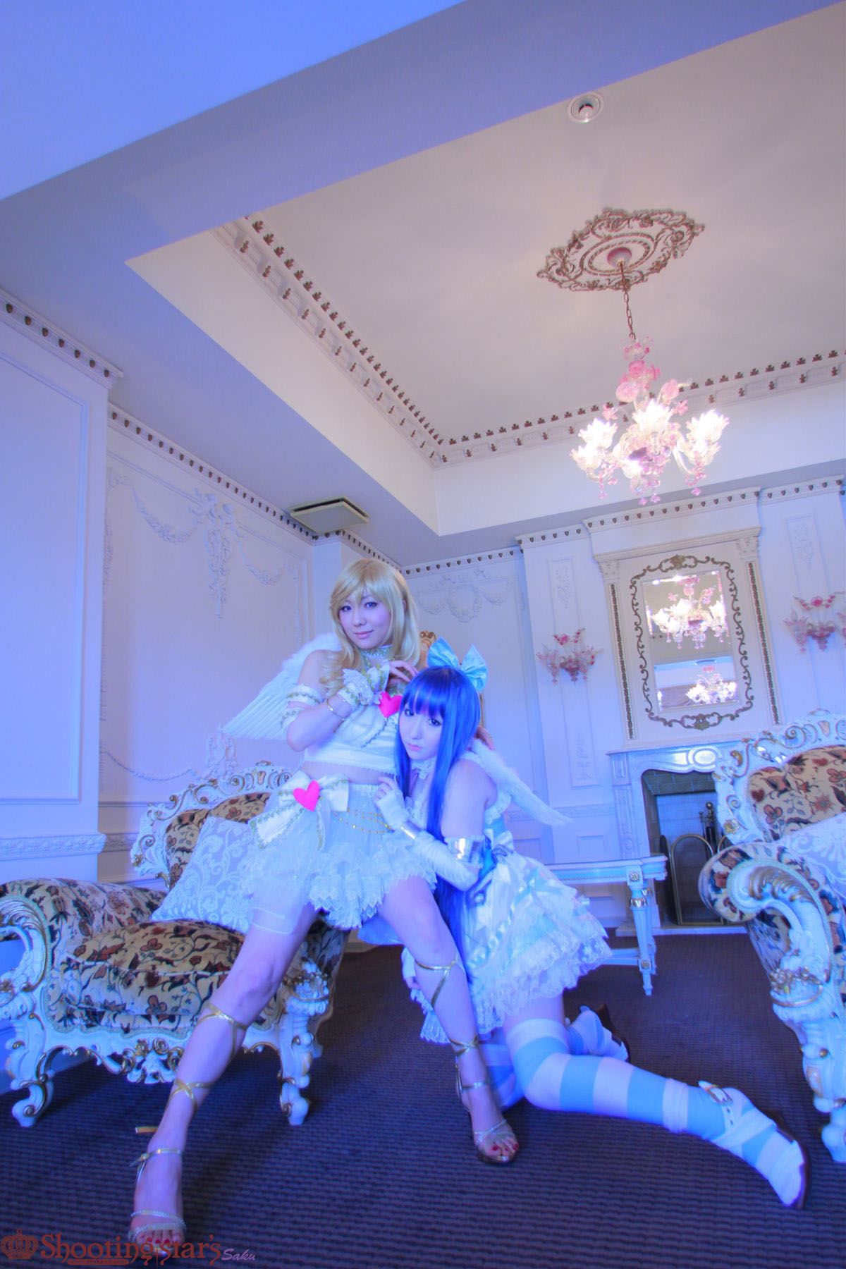 绫香サク (Saku サク Saku Ayaka) &Hanamura Saki(花邑沙希)《Panty & Stocking with Garterbelt》 [Shooting Star s]/(99P)