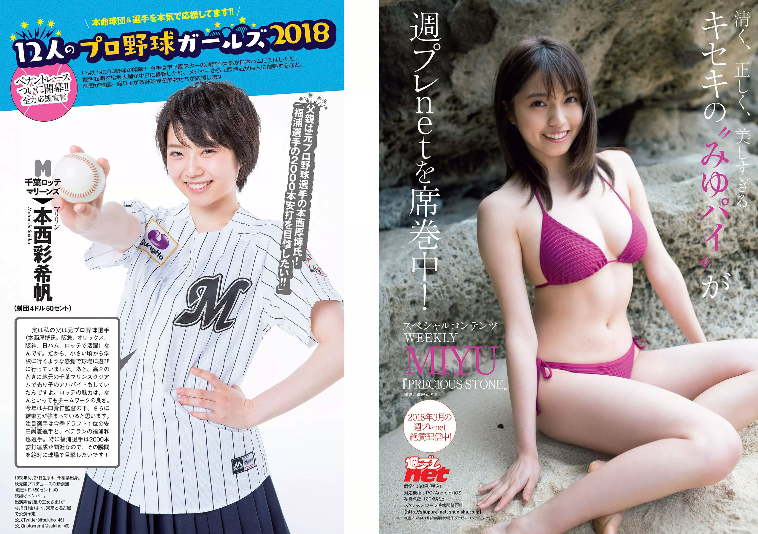 武田玲奈 森田ワカナ 加藤玲奈 傳谷英里香 大友花恋 伊藤寧々 桐谷まつり [Weekly Playboy] 2018年No.15 写真杂志/(31P)