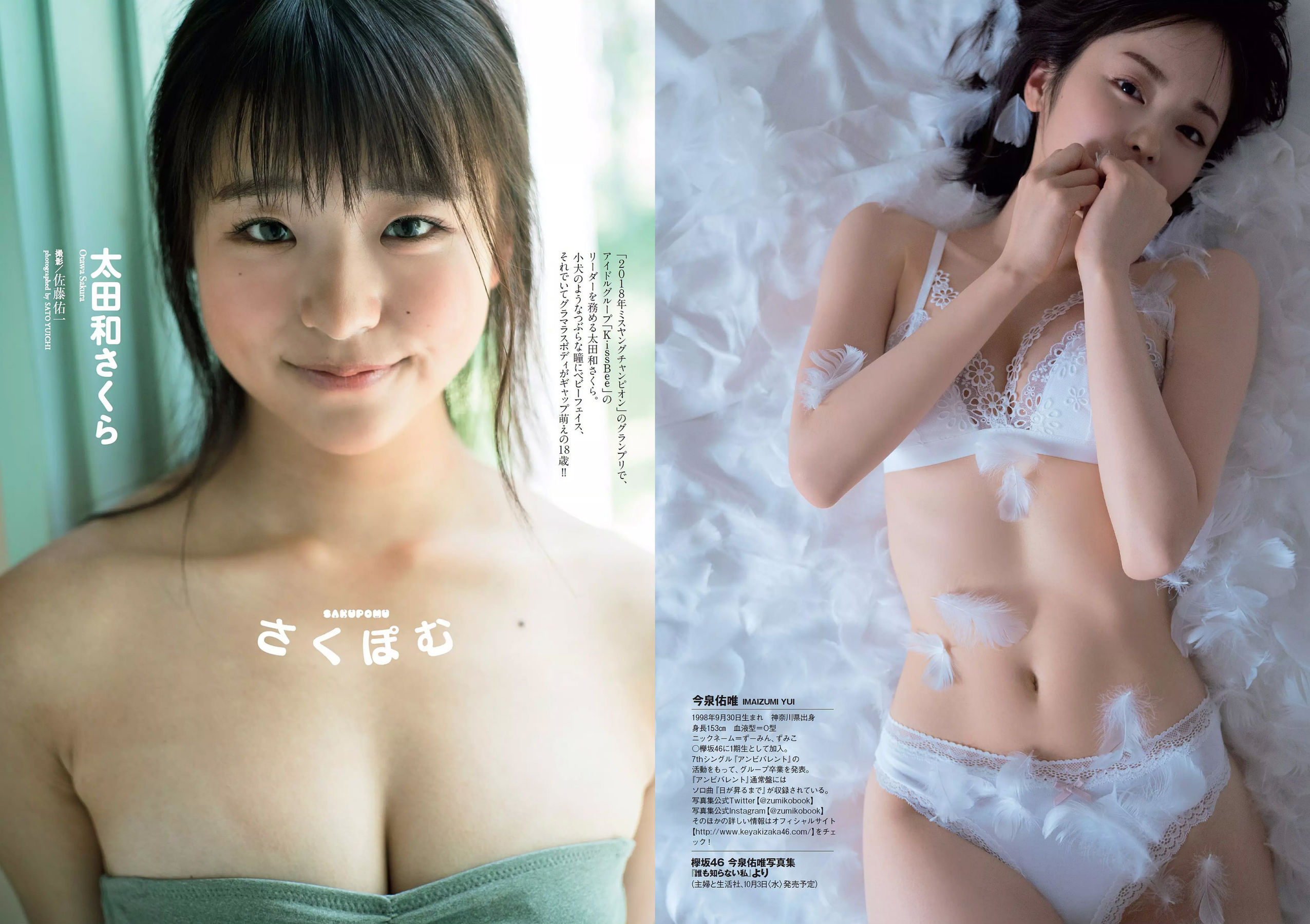 柳ゆり菜 今泉佑唯 太田和さくら 黒木麗奈 月城まゆ 橋本杏奈 遠野舞子 [Weekly Playboy] 2018年No.41 写真杂志/(27P)