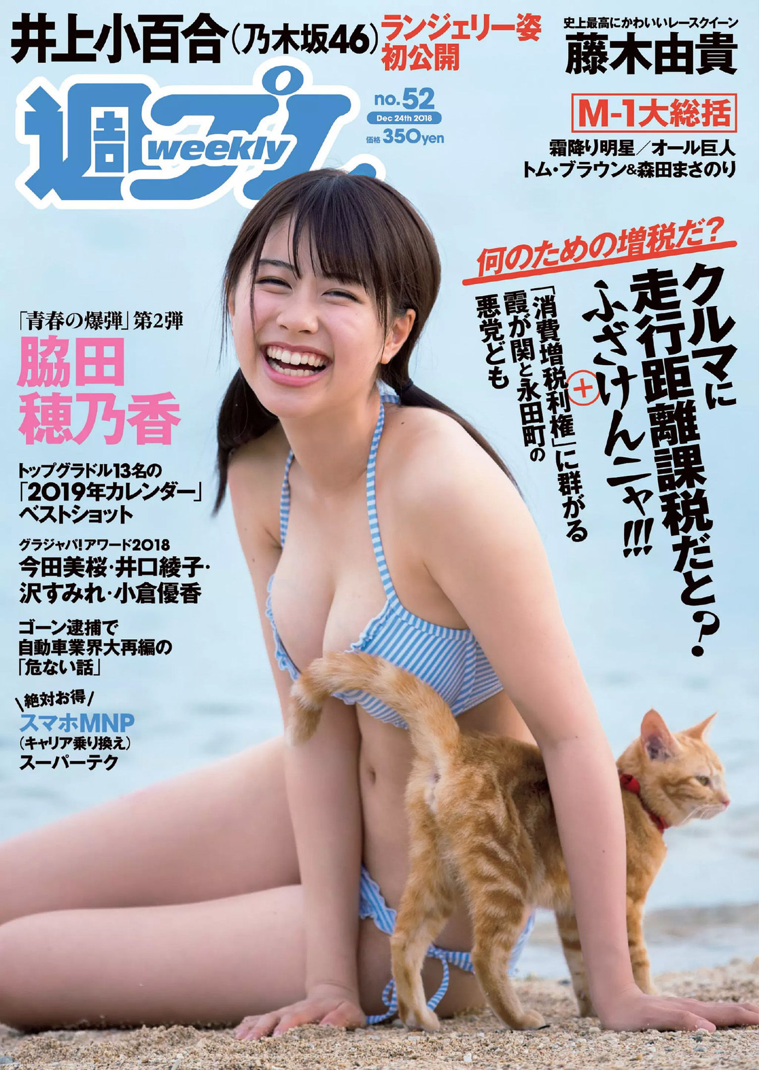 脇田穂乃香 井上小百合 水沢柚乃 藤木由貴 小泉遥 斎藤みらい 立木綾乃 [Weekly Playboy] 2018年No.52 写真杂志/(32P)