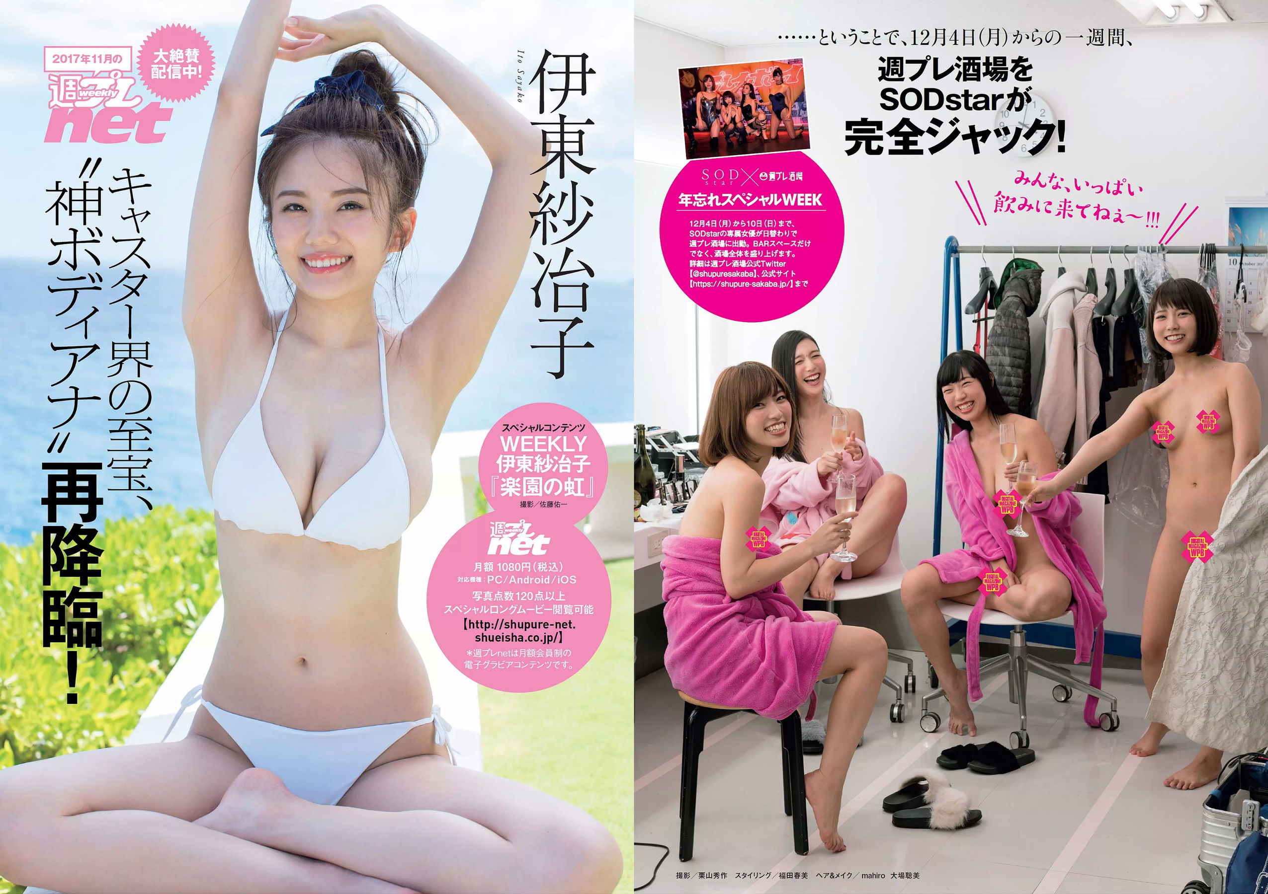 橋本マナミ 安藤咲桜 高田夏帆 若月佑美 鈴木友菜 園都 黒瀧まりあ [Weekly Playboy] 2017年No.47 写真杂志/(29P)