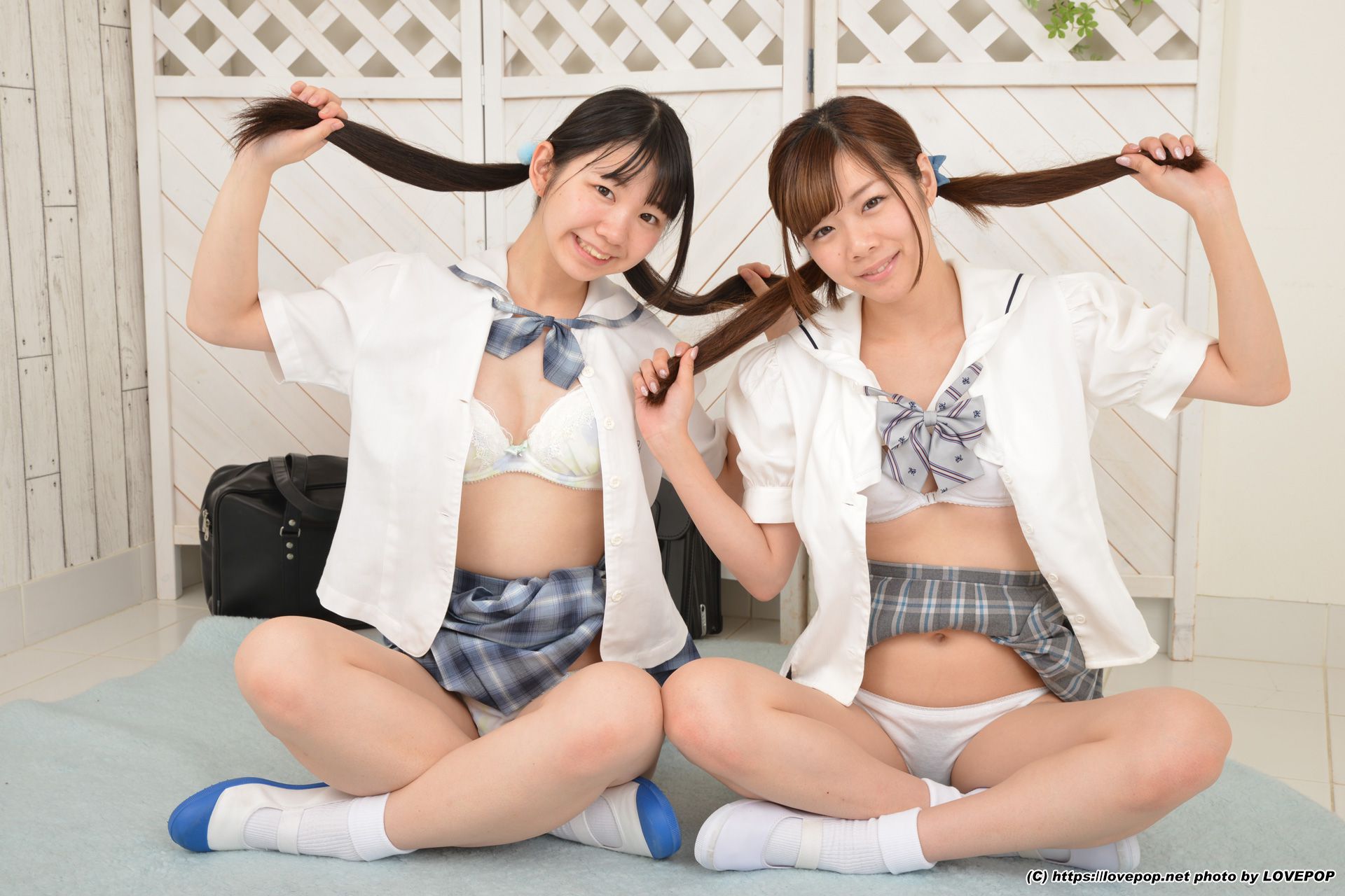 [LOVEPOP] Yuzuka Shirai&Sana Moriho 白井ゆずか&森保さな Photoset 01/(84P)