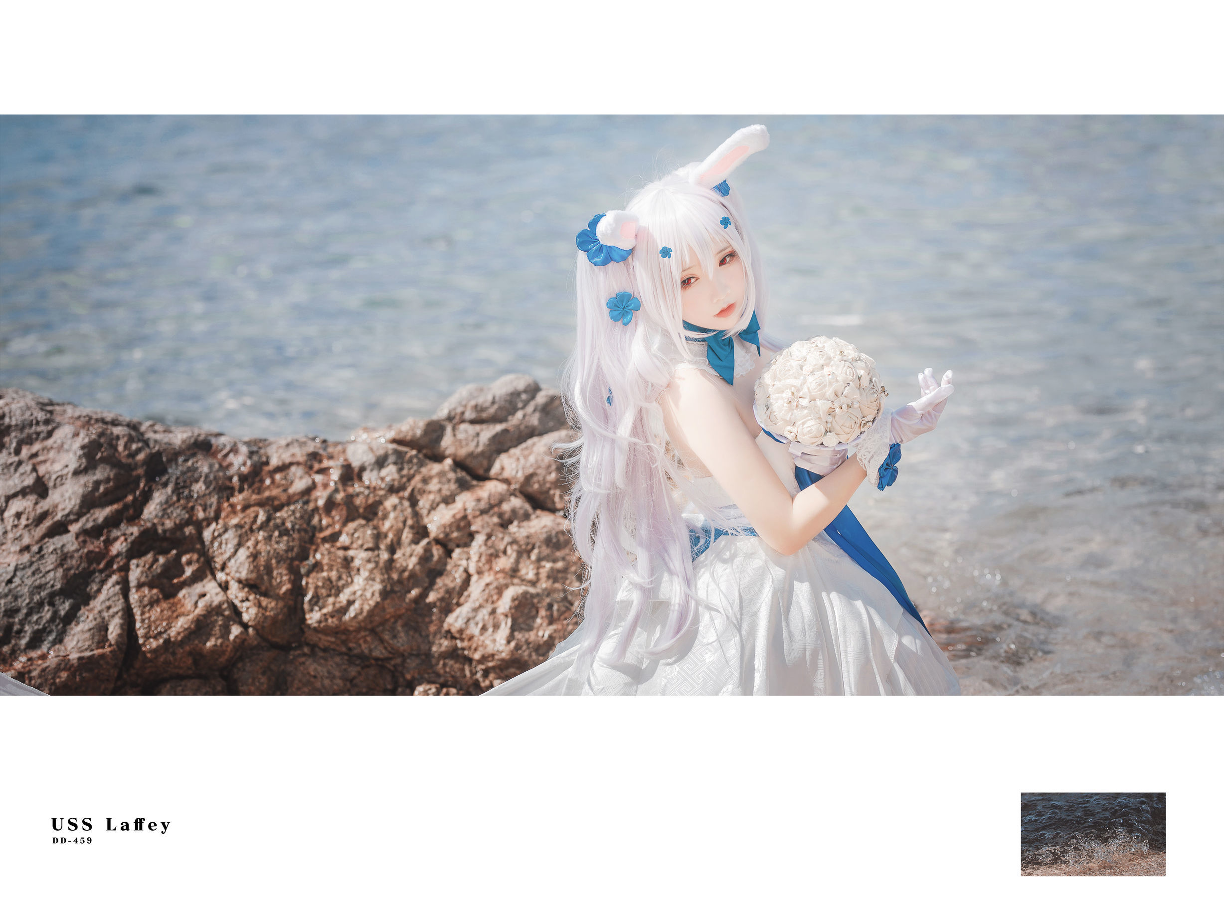 [网红COSER] 可爱人气Coser面饼仙儿 - 拉菲婚纱/(14P)