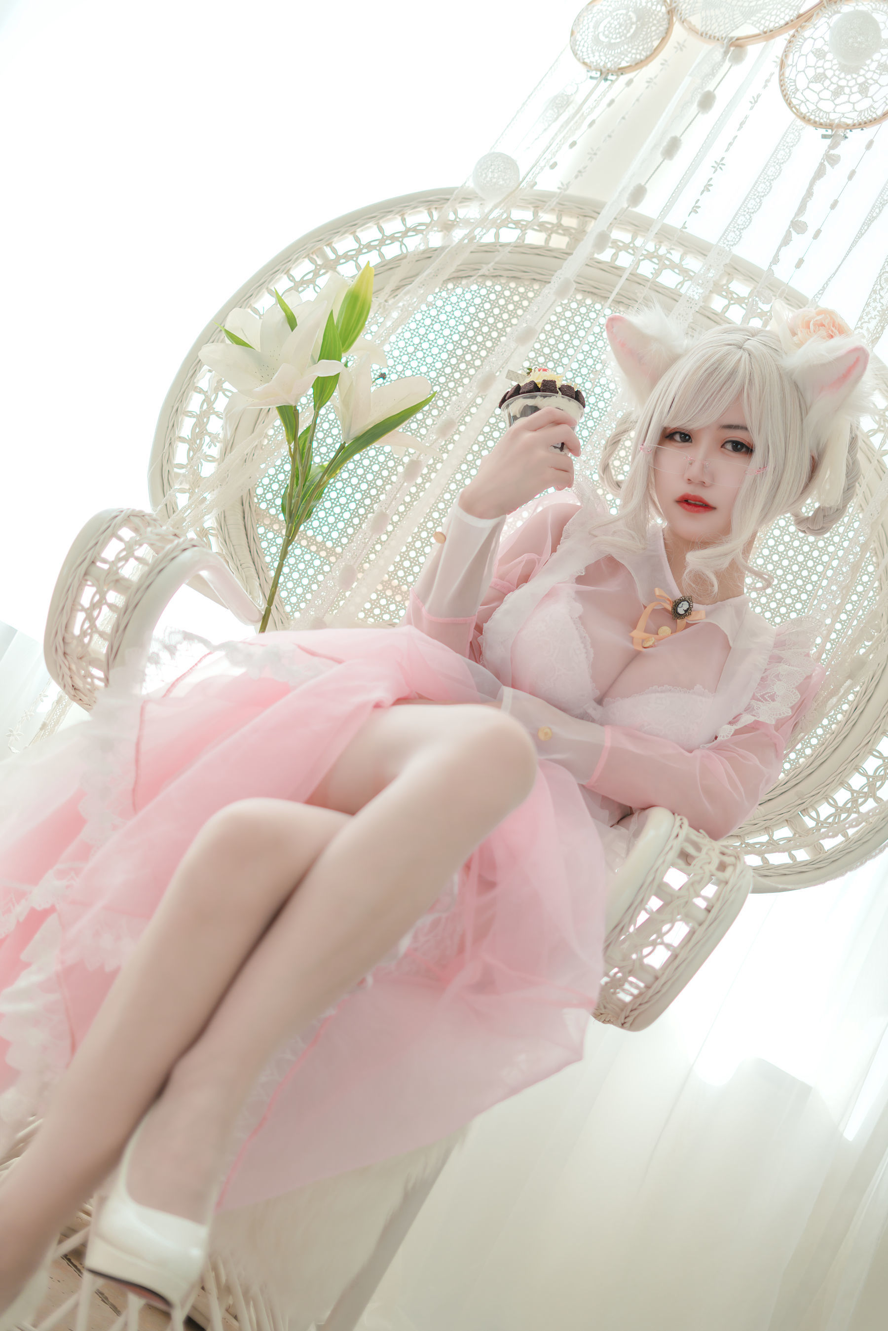 [网红COSER] 动漫博主小仓千代w - 透明粉色女仆/(24P)