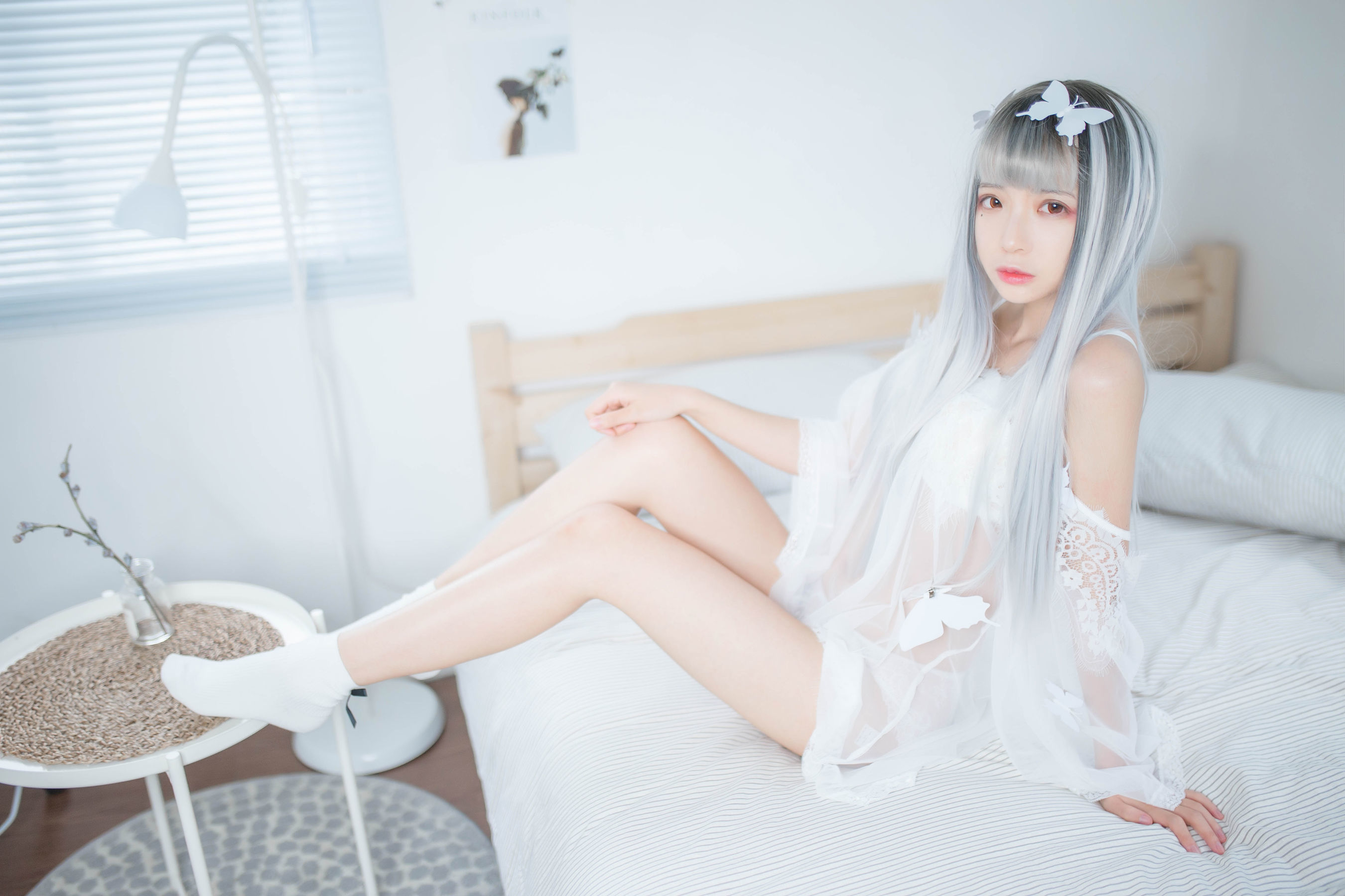 [网红COSER] 疯猫ss - 透明白纱/(33P)